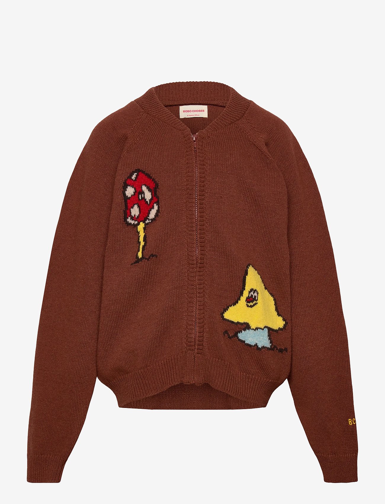 Bobo Choses Mush Monster Duo Zipped Cardigan - Brown - 122