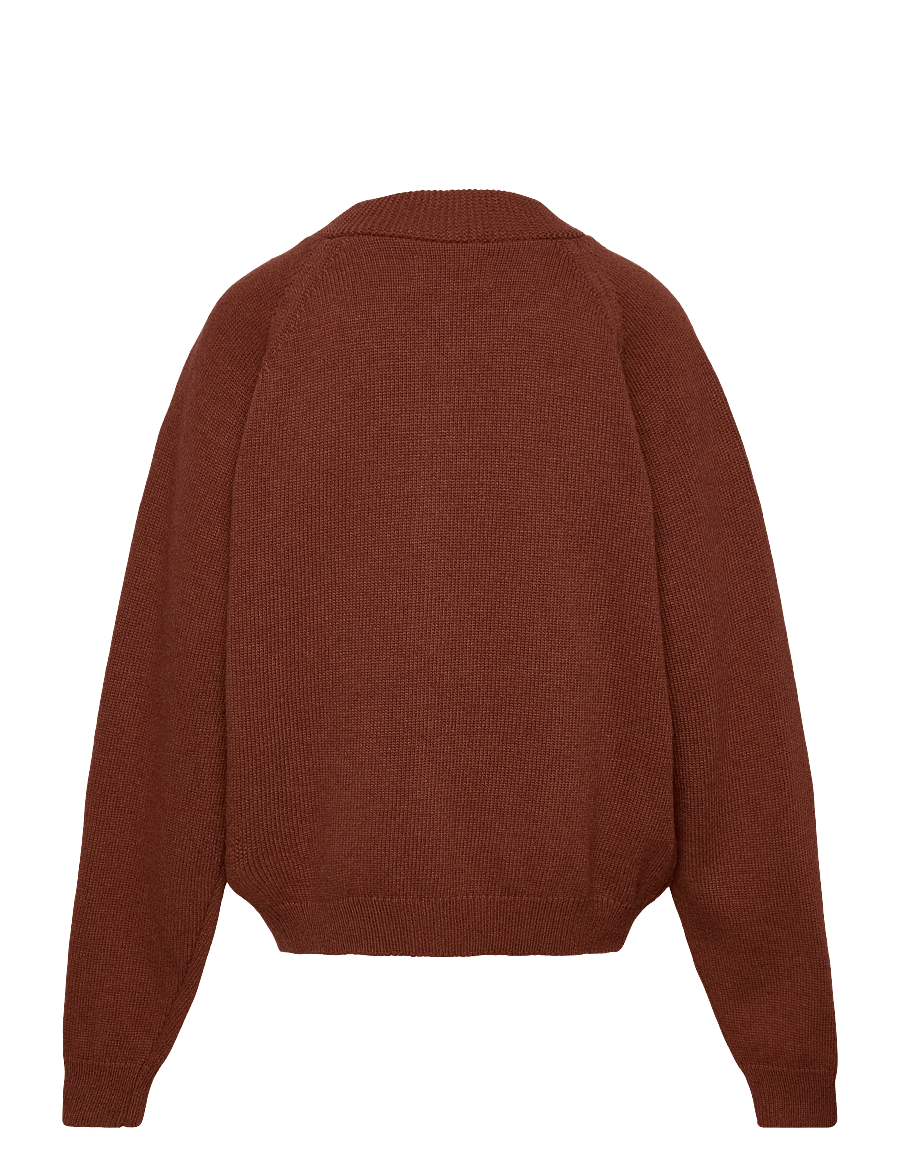 Bobo Choses - Mush Monster Duo zipped cardigan - cardigans - brown - 1