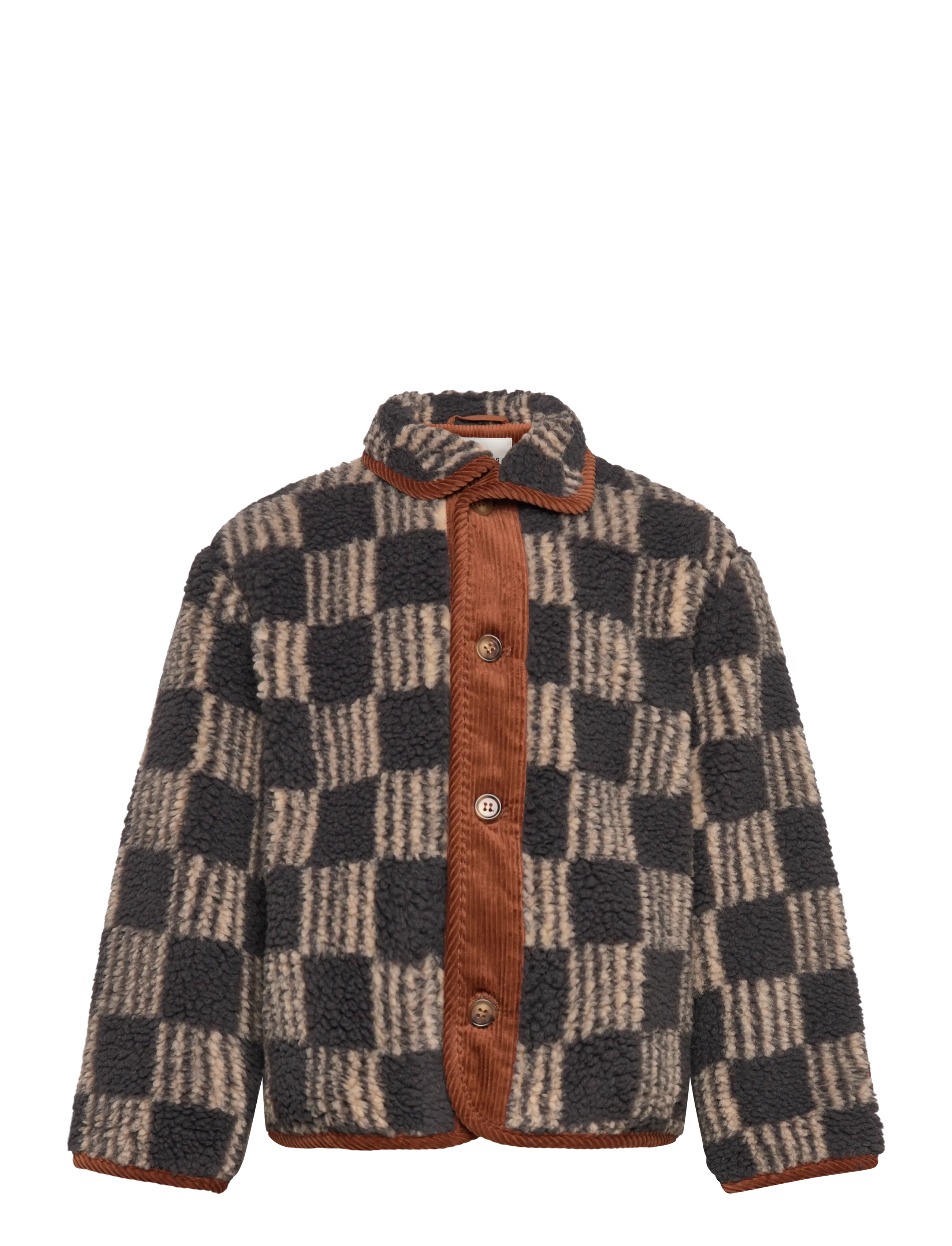 Bobo Choses Almost Moiré all over sheepskin jacket - Outdoor - GREY / grey