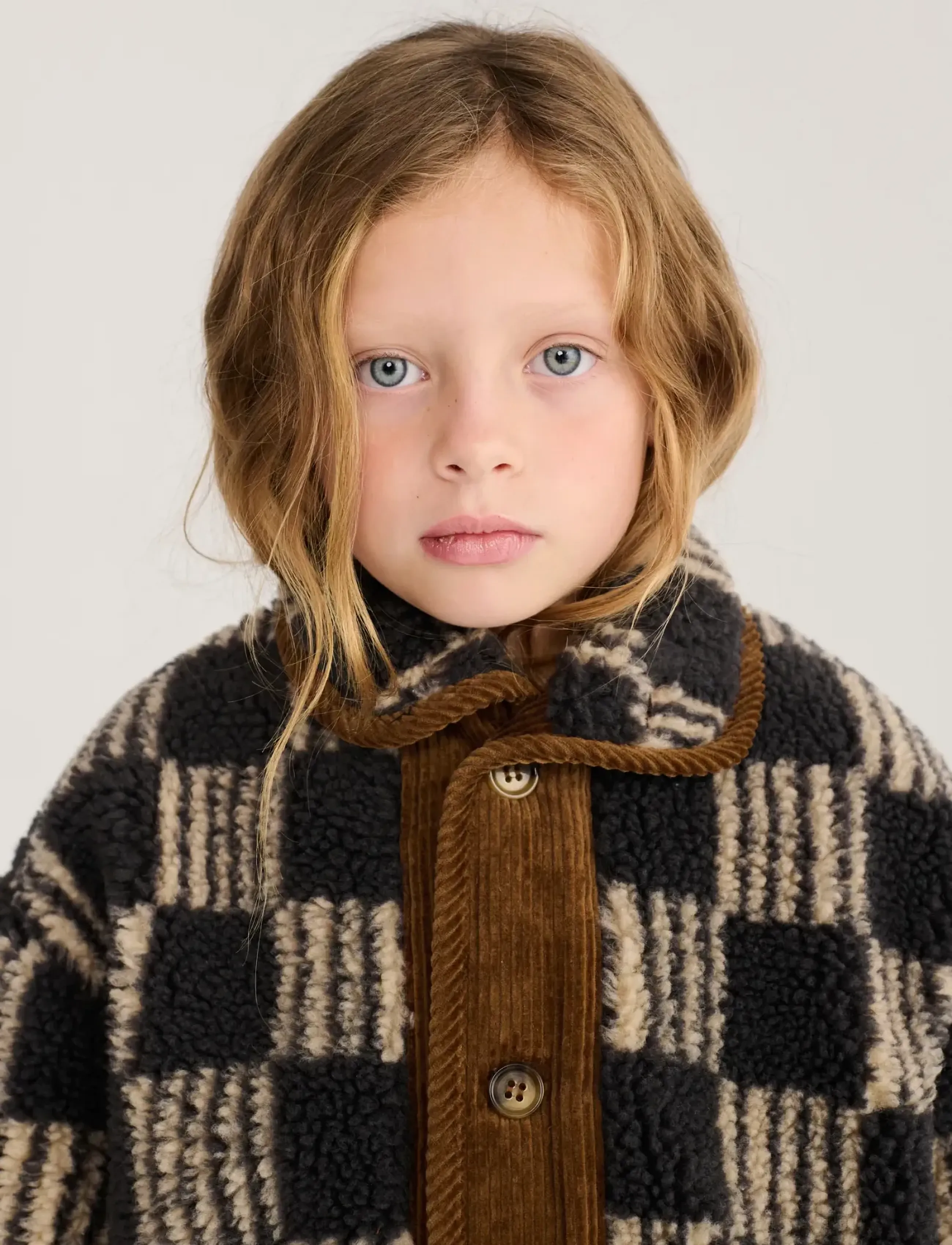 Bobo Choses - Almost Moiré all over sheepskin jacket - veste polaire - grey - 5