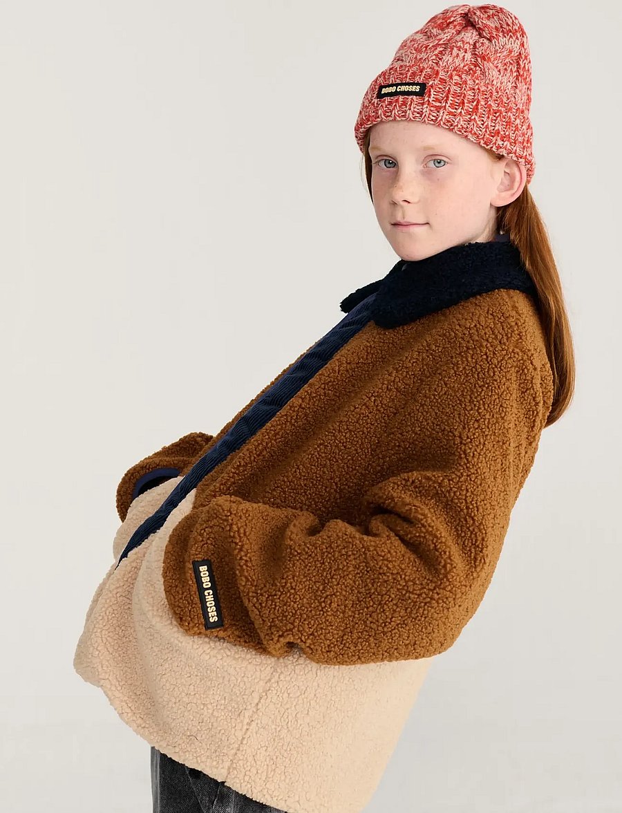 Bobo Choses - Stamp Bloom all over reversible jacket - vinterjackor - navy - 3