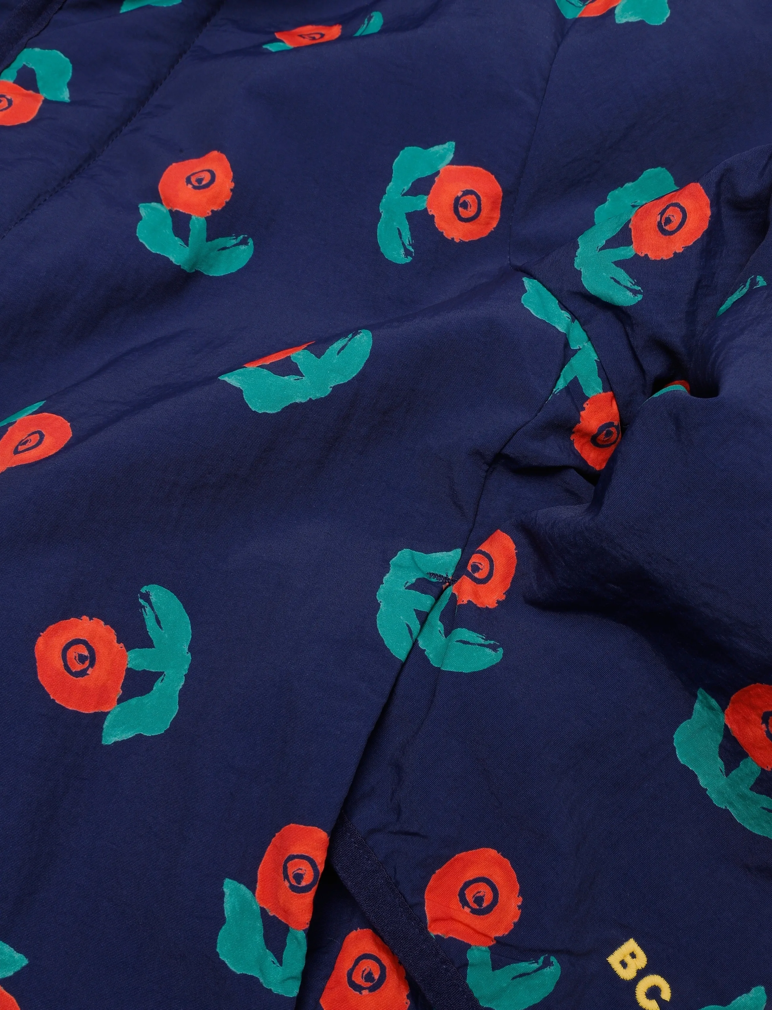 Bobo Choses - Stamp Bloom all over reversible jacket - winter jackets - navy - 3