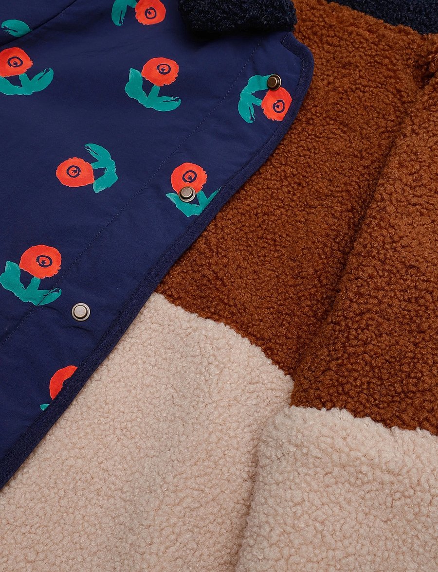 Bobo Choses - Stamp Bloom all over reversible jacket - winterjacke - navy - 4
