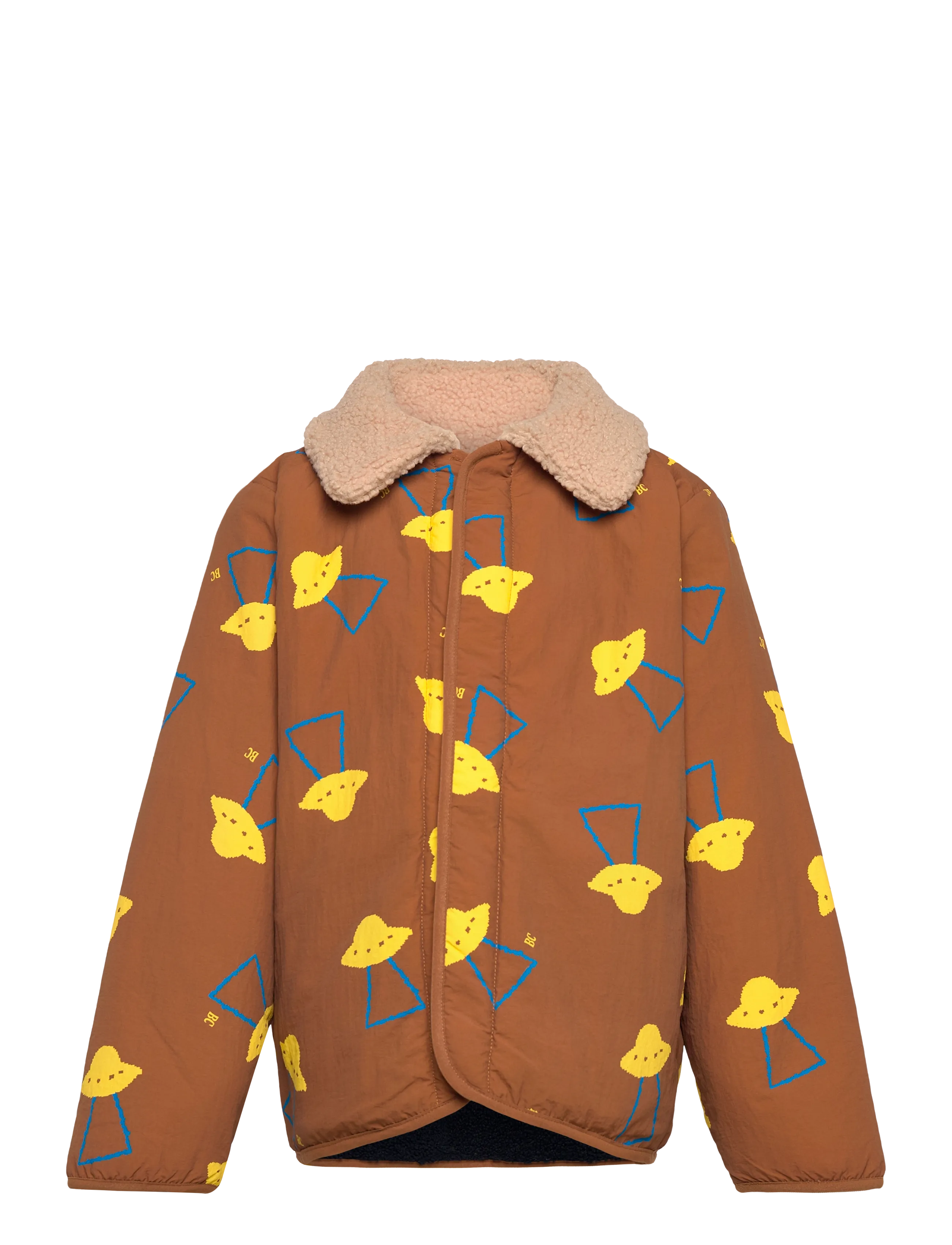 Bobo Choses Pixel Abduction all over reversible jacket - Shop efter størrelse - BROWN / brown