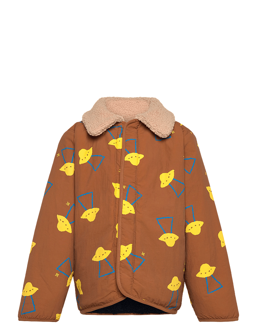 Bobo Choses - Pixel Abduction all over reversible jacket - winterjacke - brown - 0
