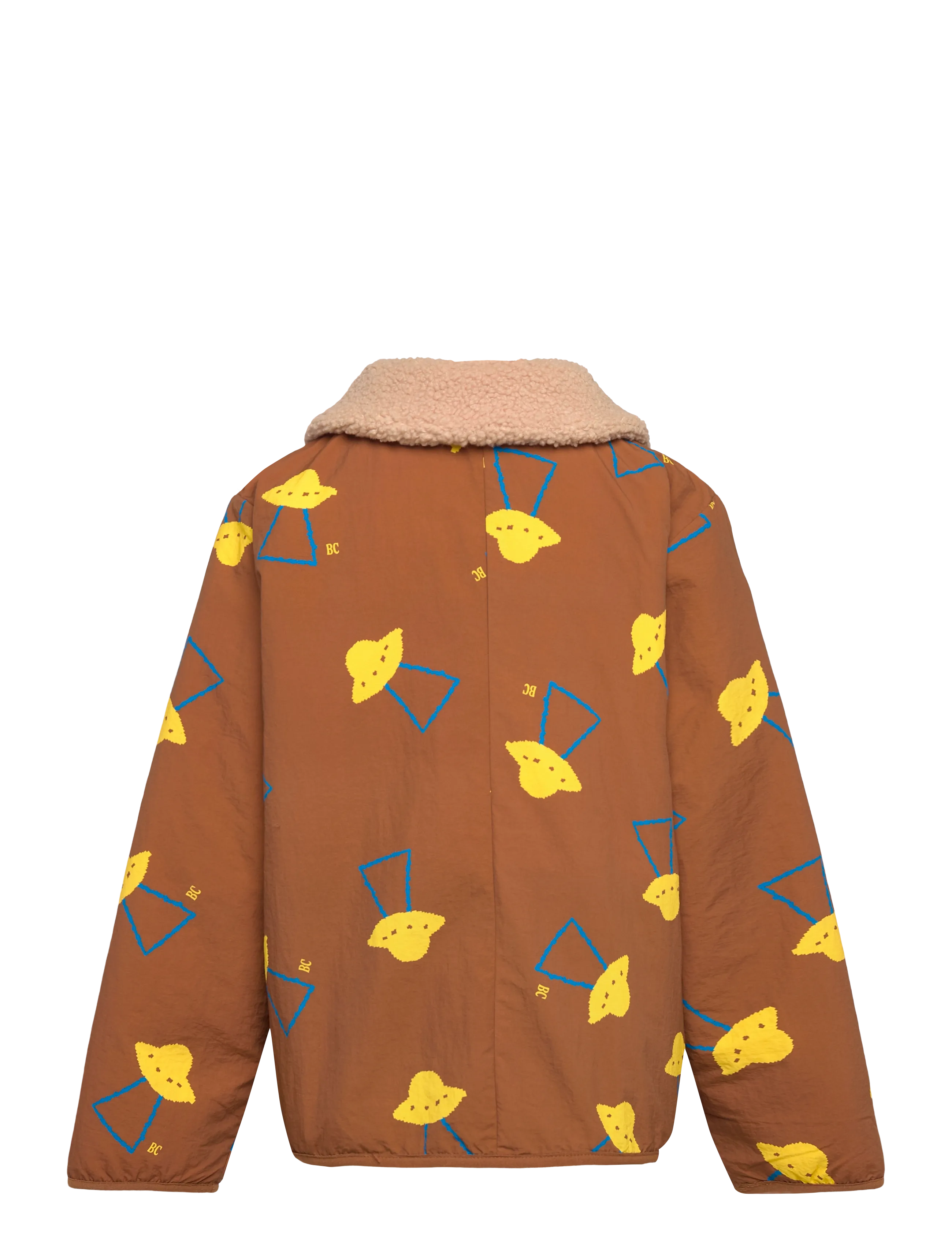 Bobo Choses - Pixel Abduction all over reversible jacket - brown - 1