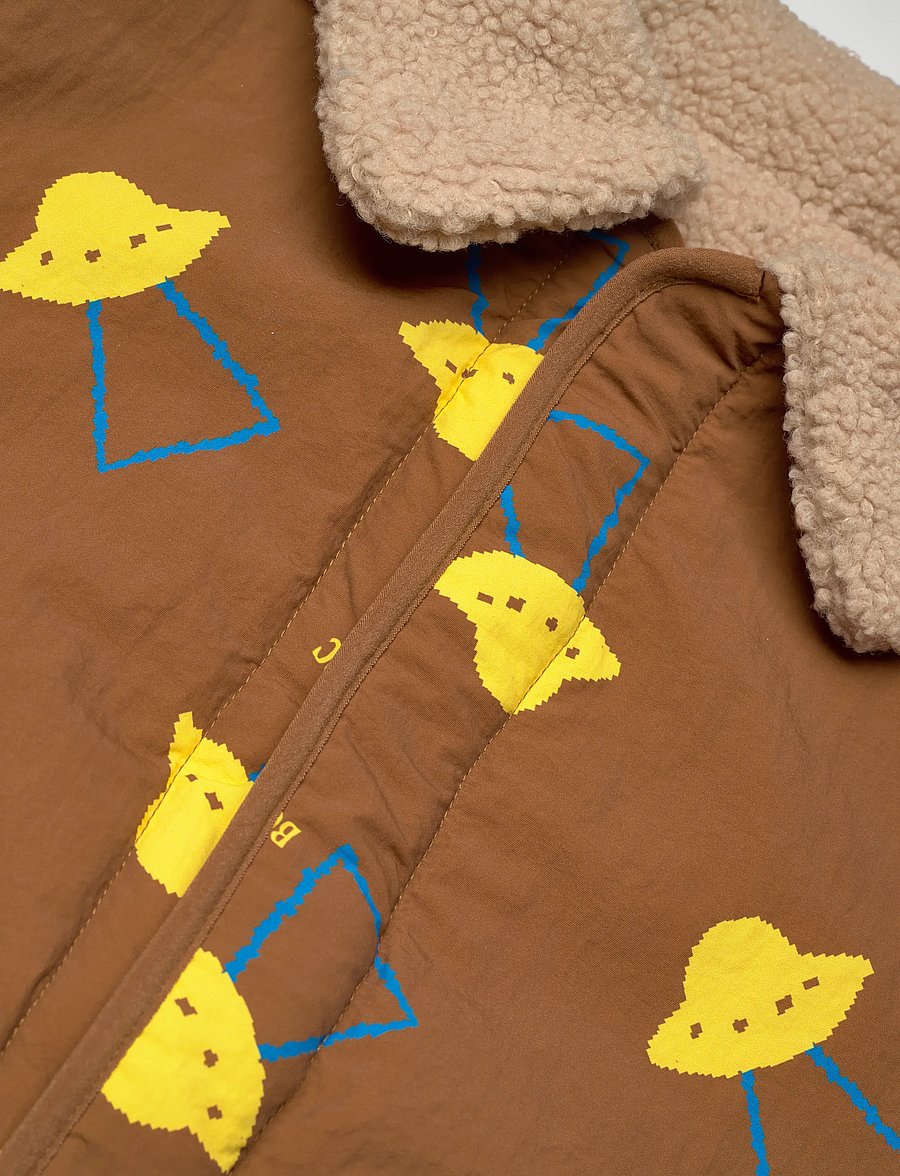 Bobo Choses - Pixel Abduction all over reversible jacket - winterjacke - brown - 2