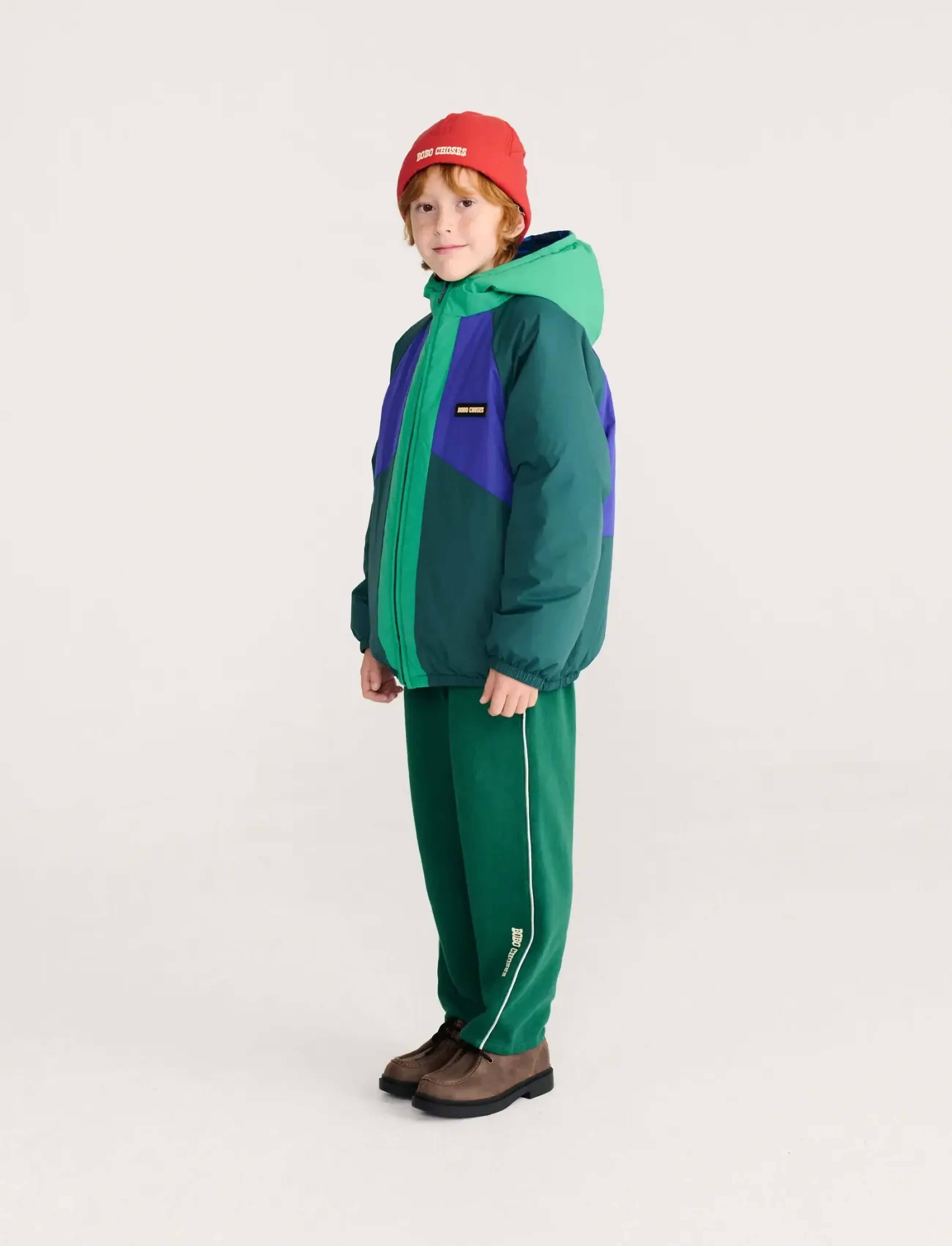 Bobo Choses Almost Moiré all over reversible anorak - Bobo Choses - NAVY / navy