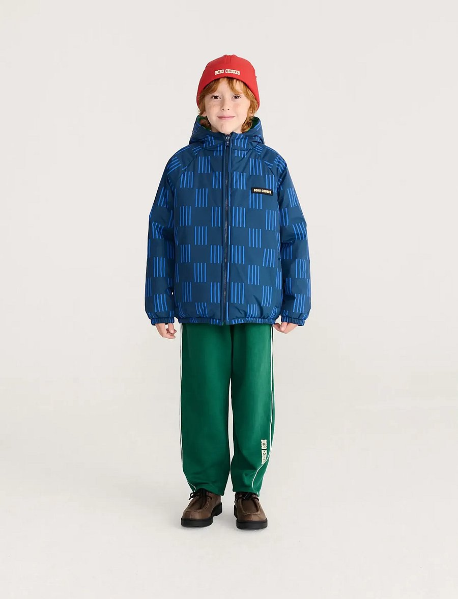 Bobo Choses - Almost Moiré all over reversible anorak - anorakid - navy - 3
