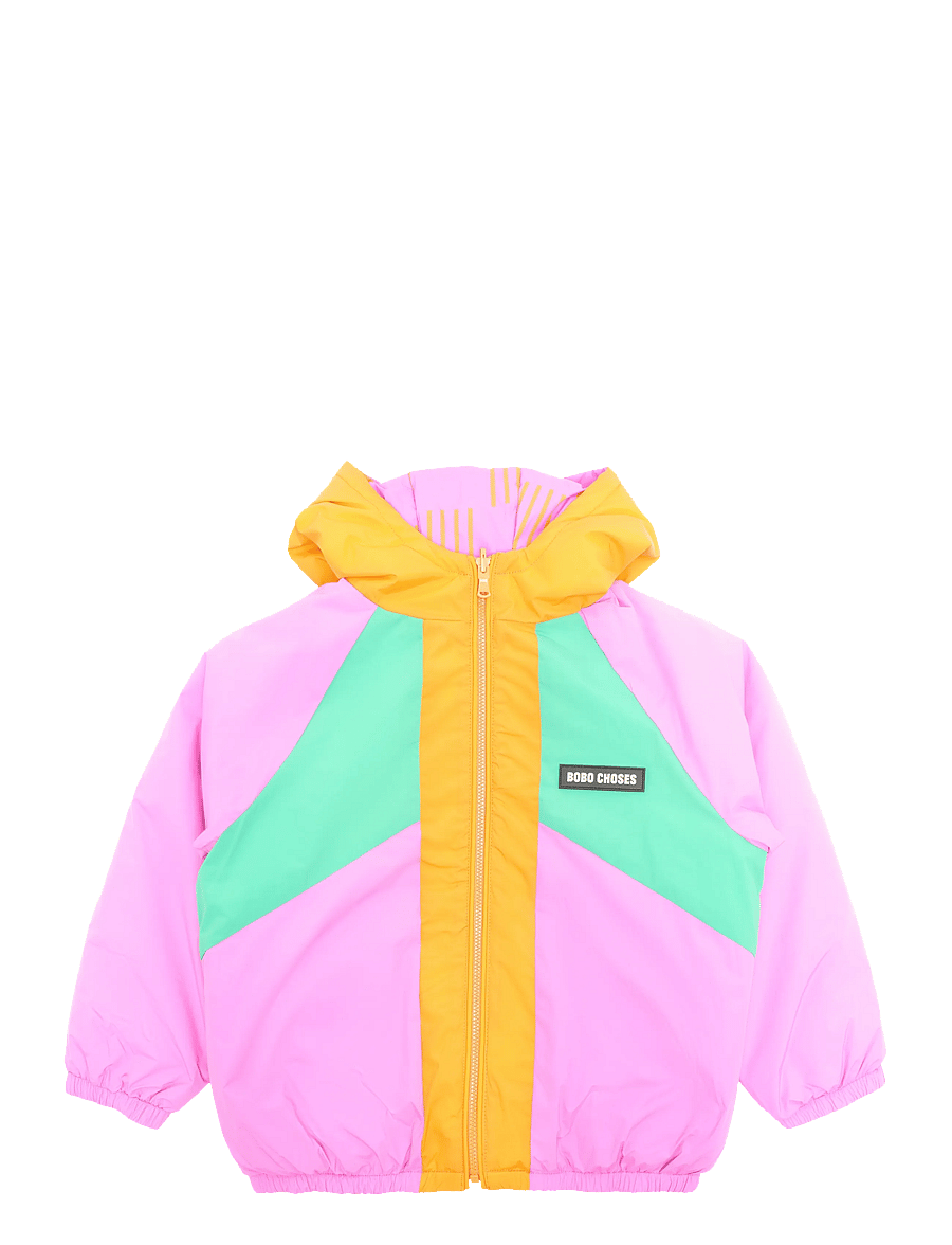 Bobo Choses - Almost Moiré all over reversible anorak - anorakker - pink - 0