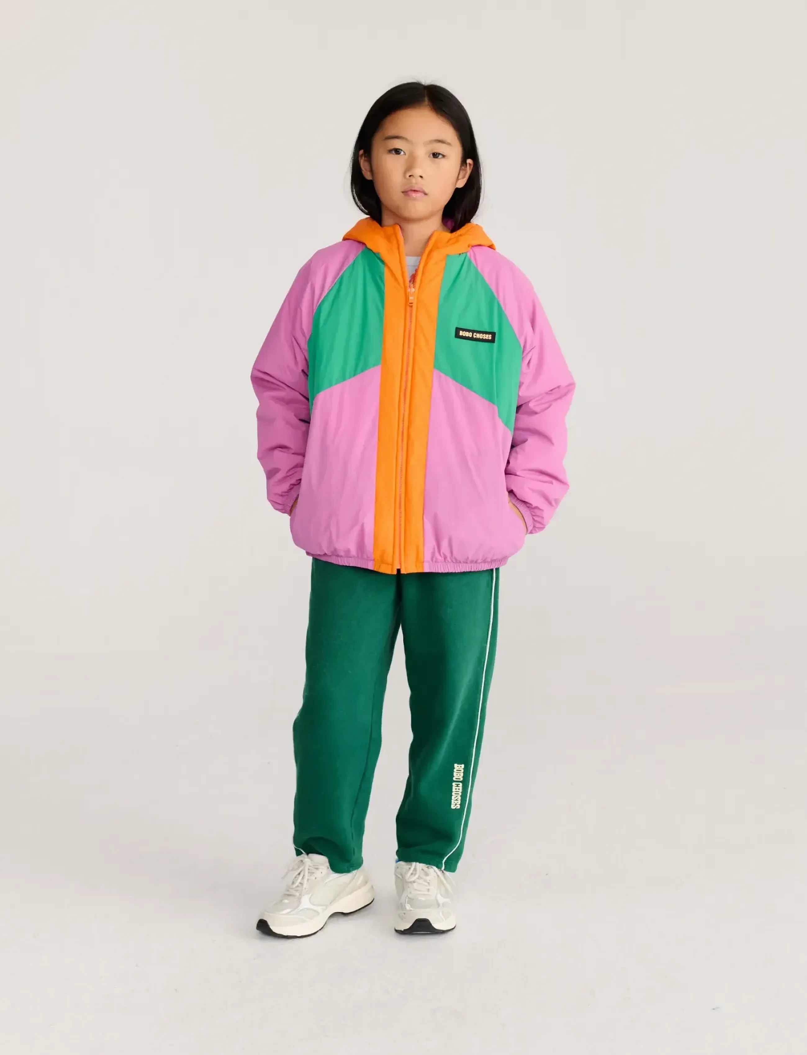Bobo Choses Almost Moiré all over reversible anorak - Bobo Choses - PINK / pink/rose