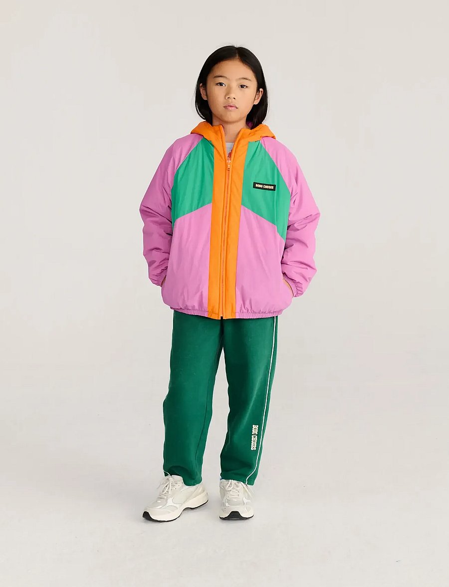 Bobo Choses - Almost Moiré all over reversible anorak - anorakid - pink - 0