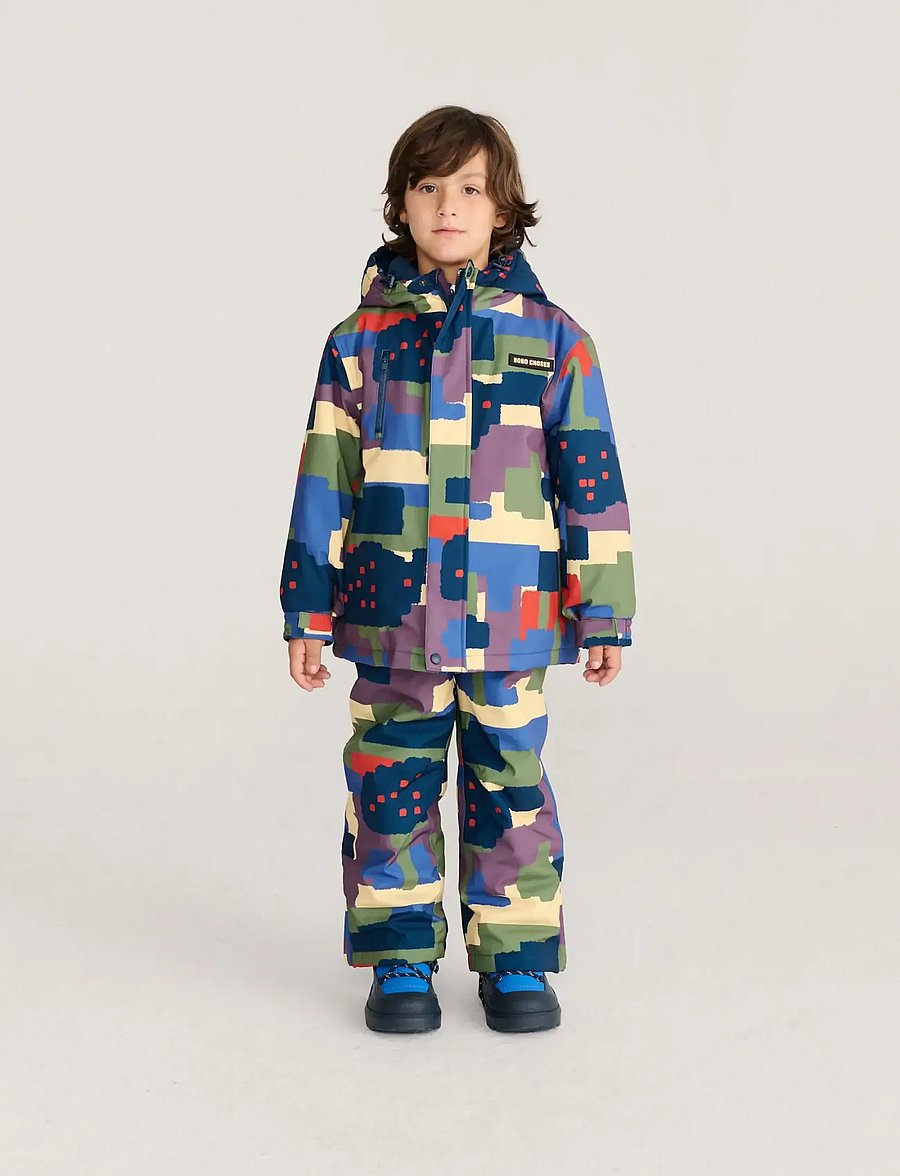 Bobo Choses - Paint Forest all over ski anorak - skíðajakkar - multi coloured - 0