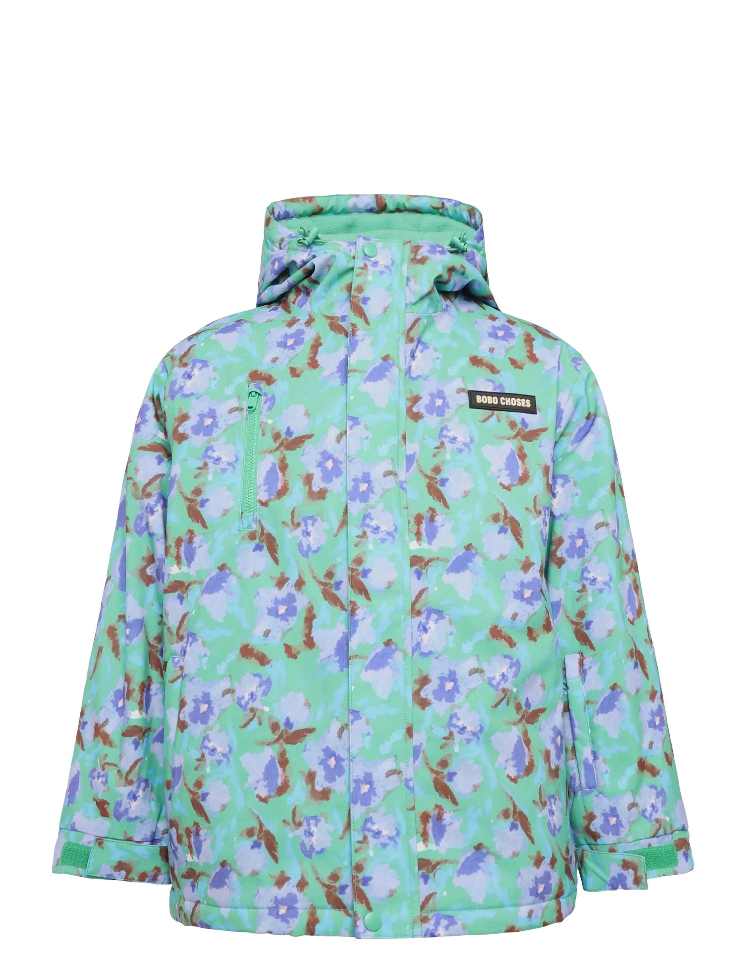 Bobo Choses Watercolor all over ski anorak - Vinterkläder - GREEN / green