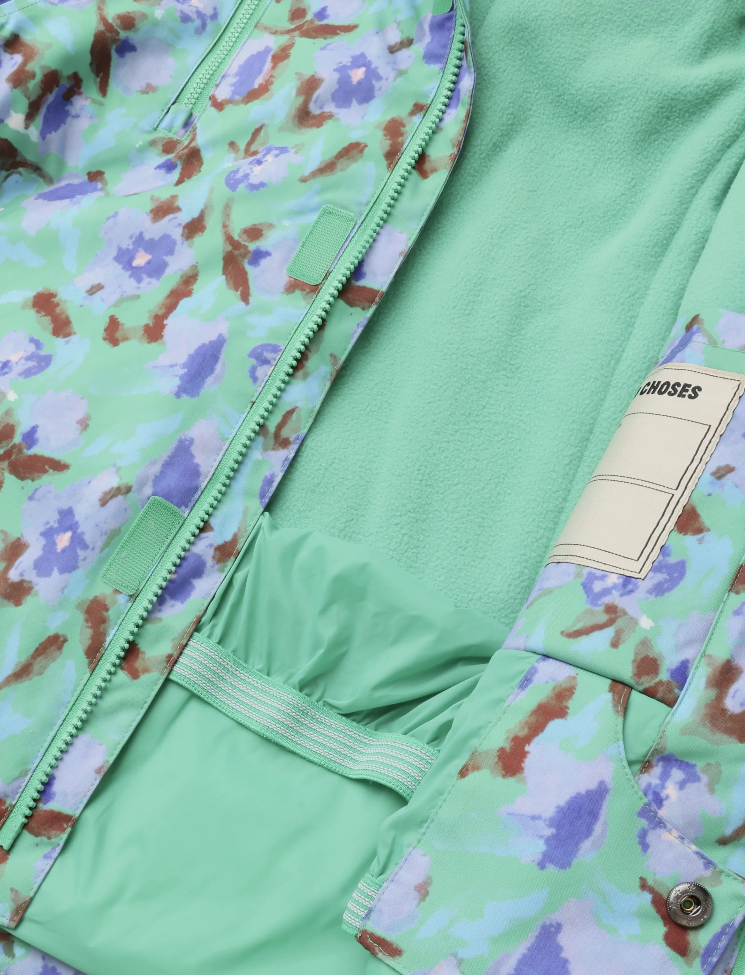 Bobo Choses - Watercolor all over ski anorak - skidjackor - green - 4