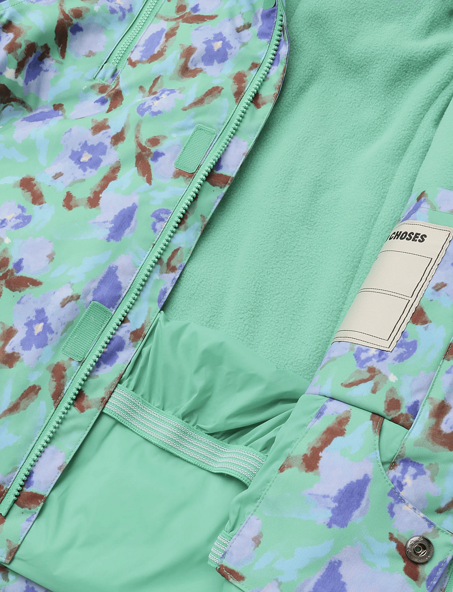 Bobo Choses - Watercolor all over ski anorak - skidjackor - green - 4