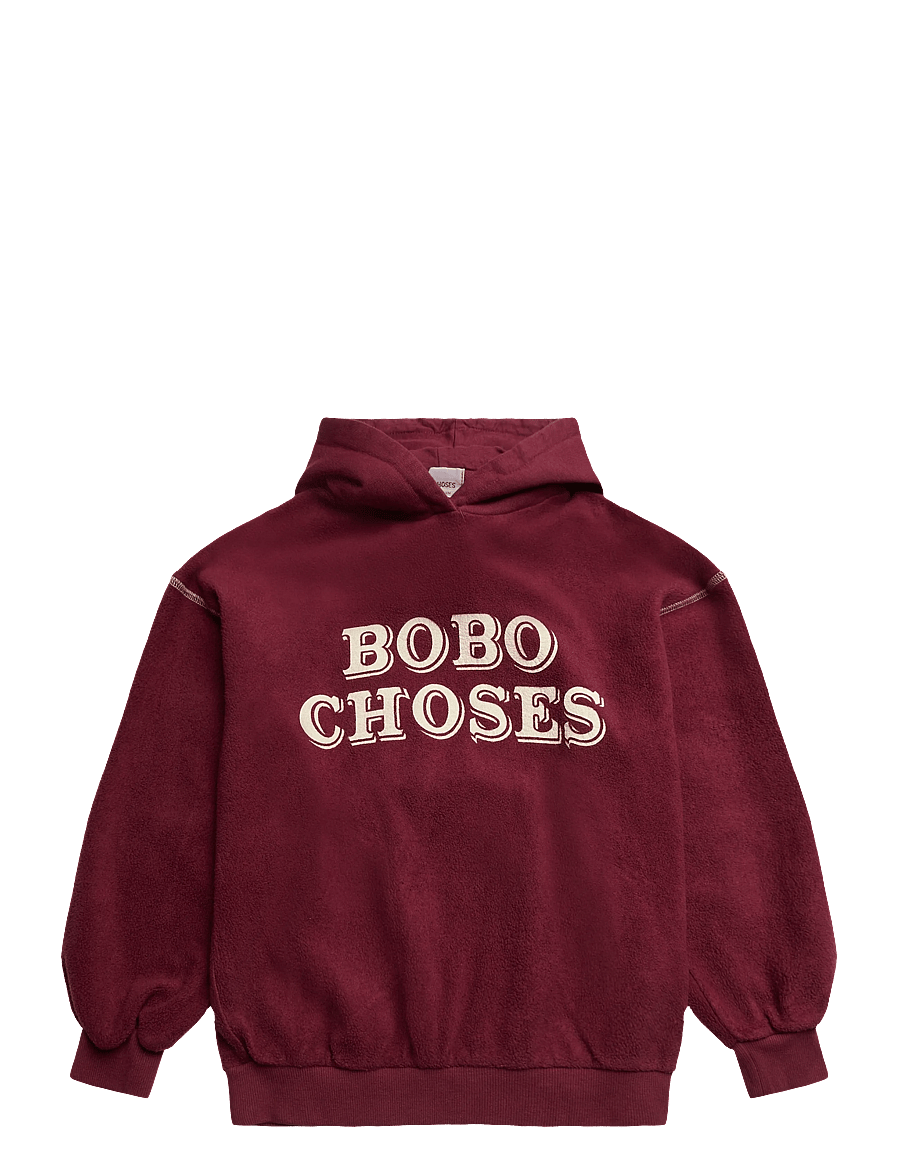 Bobo Choses - Bobo Choses Embossed hoodie sweat - kapuzenpullover - burgundy - 1