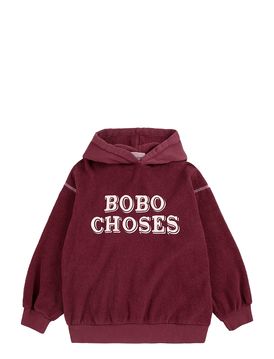 Bobo Choses - Bobo Choses Embossed hoodie sweat - hættetrøjer - burgundy - 1
