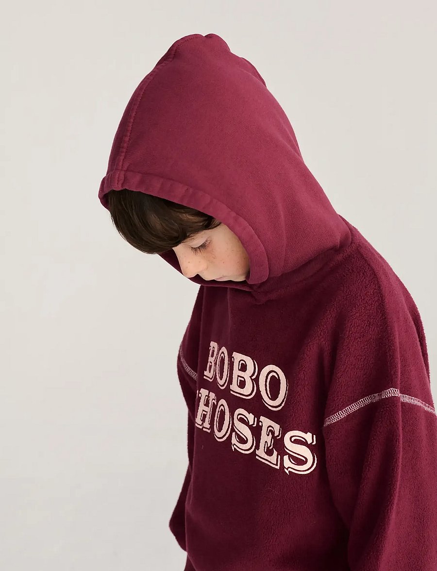 Bobo Choses - Bobo Choses Embossed hoodie sweat - hættetrøjer - burgundy - 2