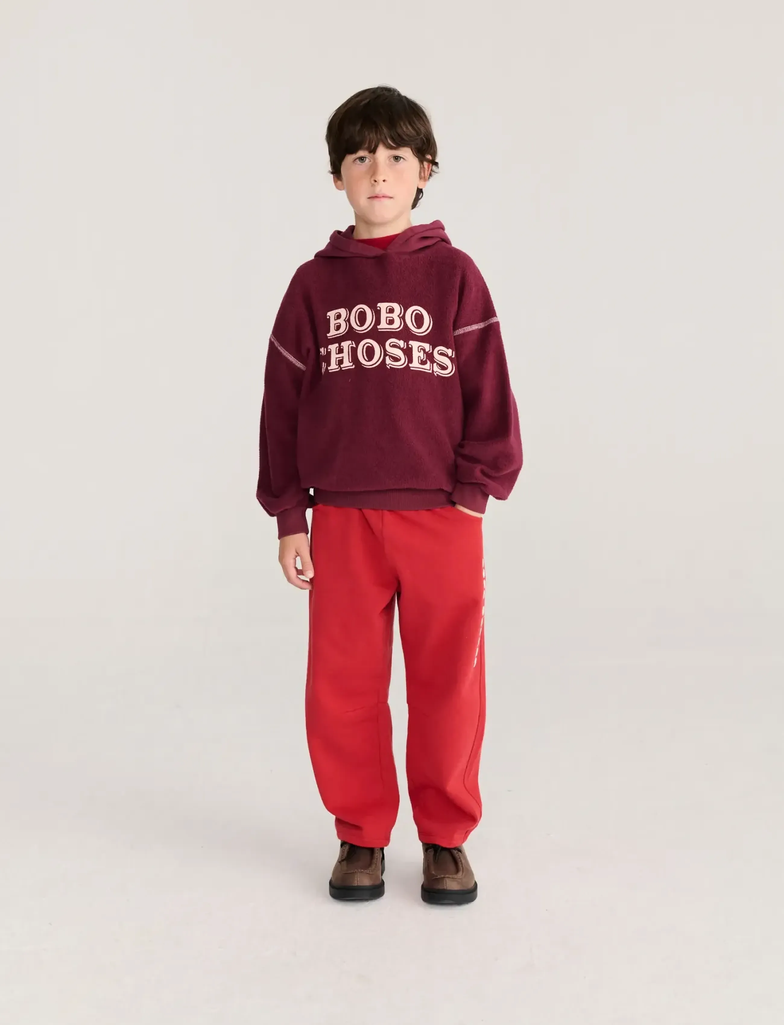 Bobo Choses - Bobo Choses Embossed hoodie sweat - hoodies - burgundy - 3