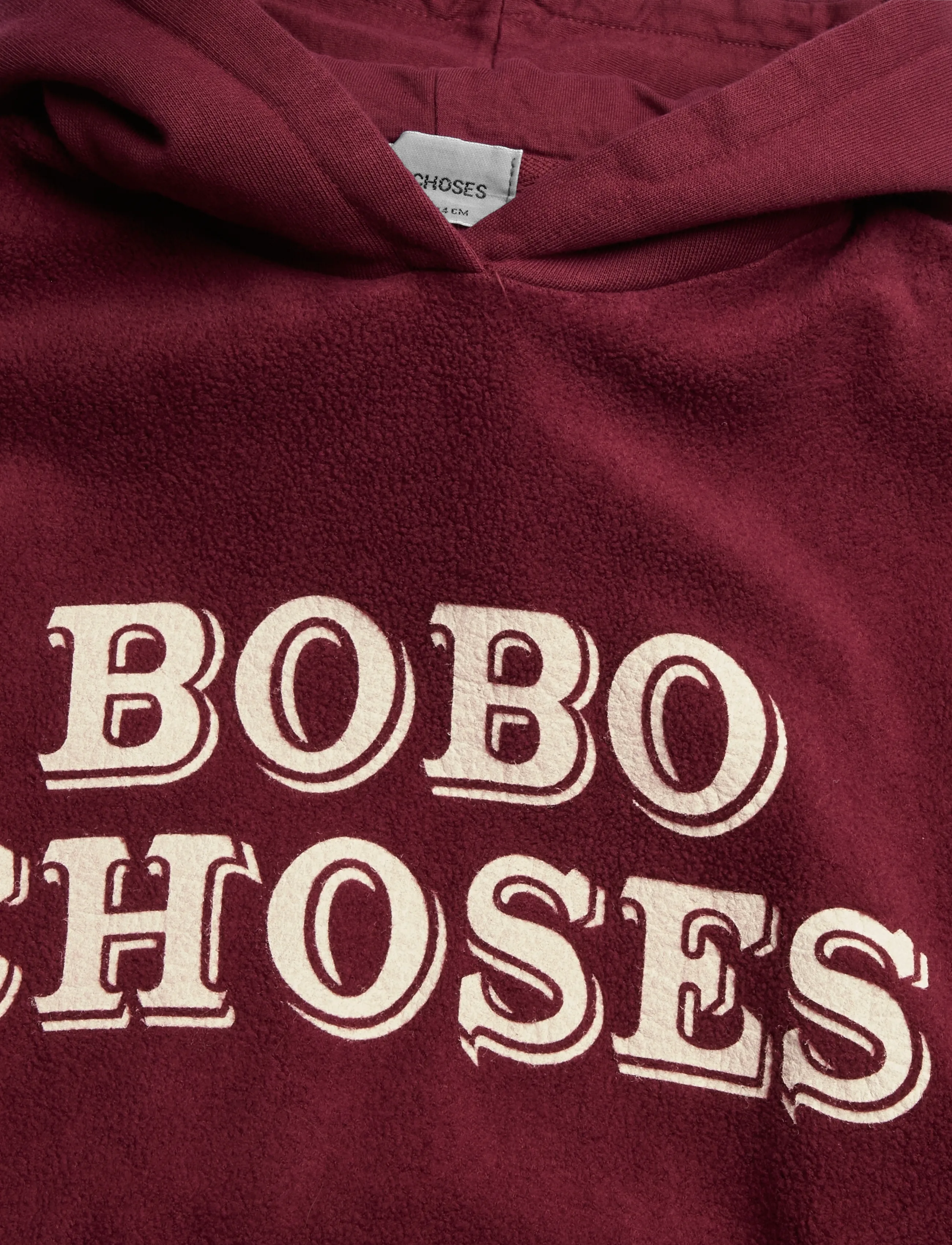 Bobo Choses - Bobo Choses Embossed hoodie sweat - kapuzenpullover - burgundy - 5