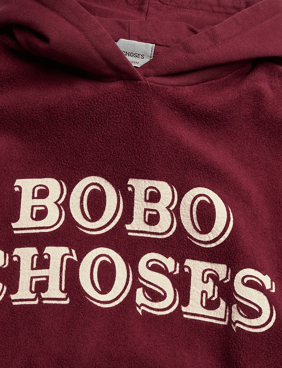 Bobo Choses - Bobo Choses Embossed hoodie sweat - kapuzenpullover - burgundy - 5