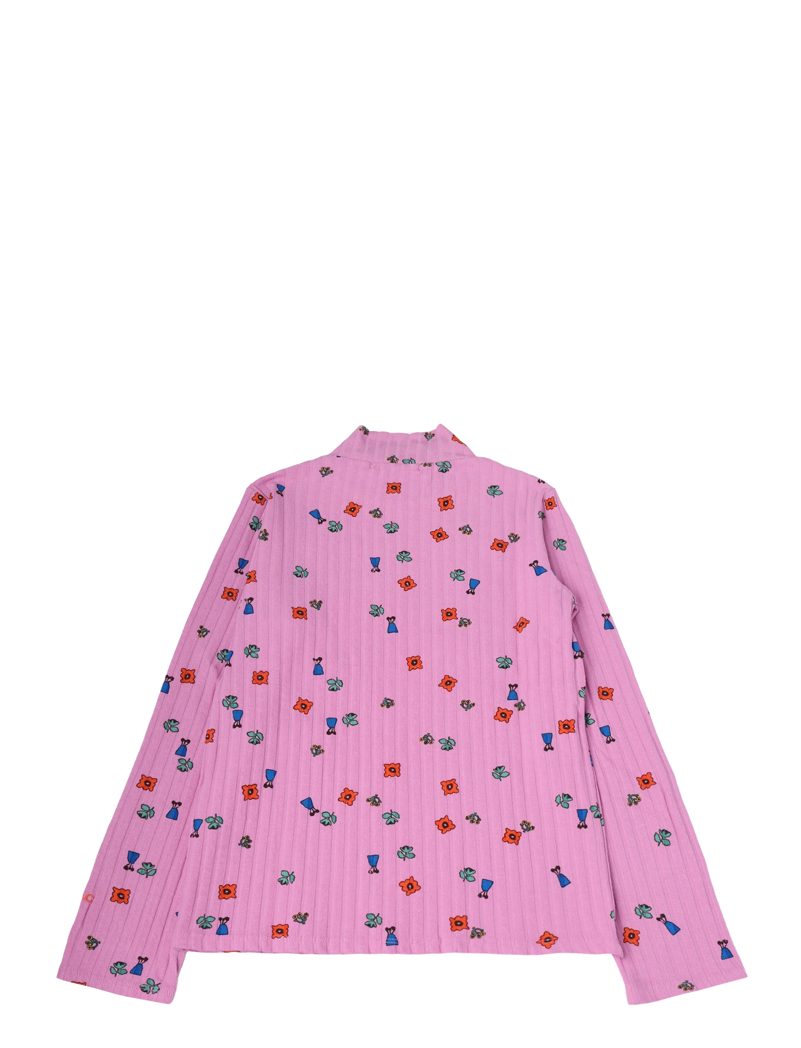 Bobo Choses - Blossom all over turtleneck T-shirt - pink - 1
