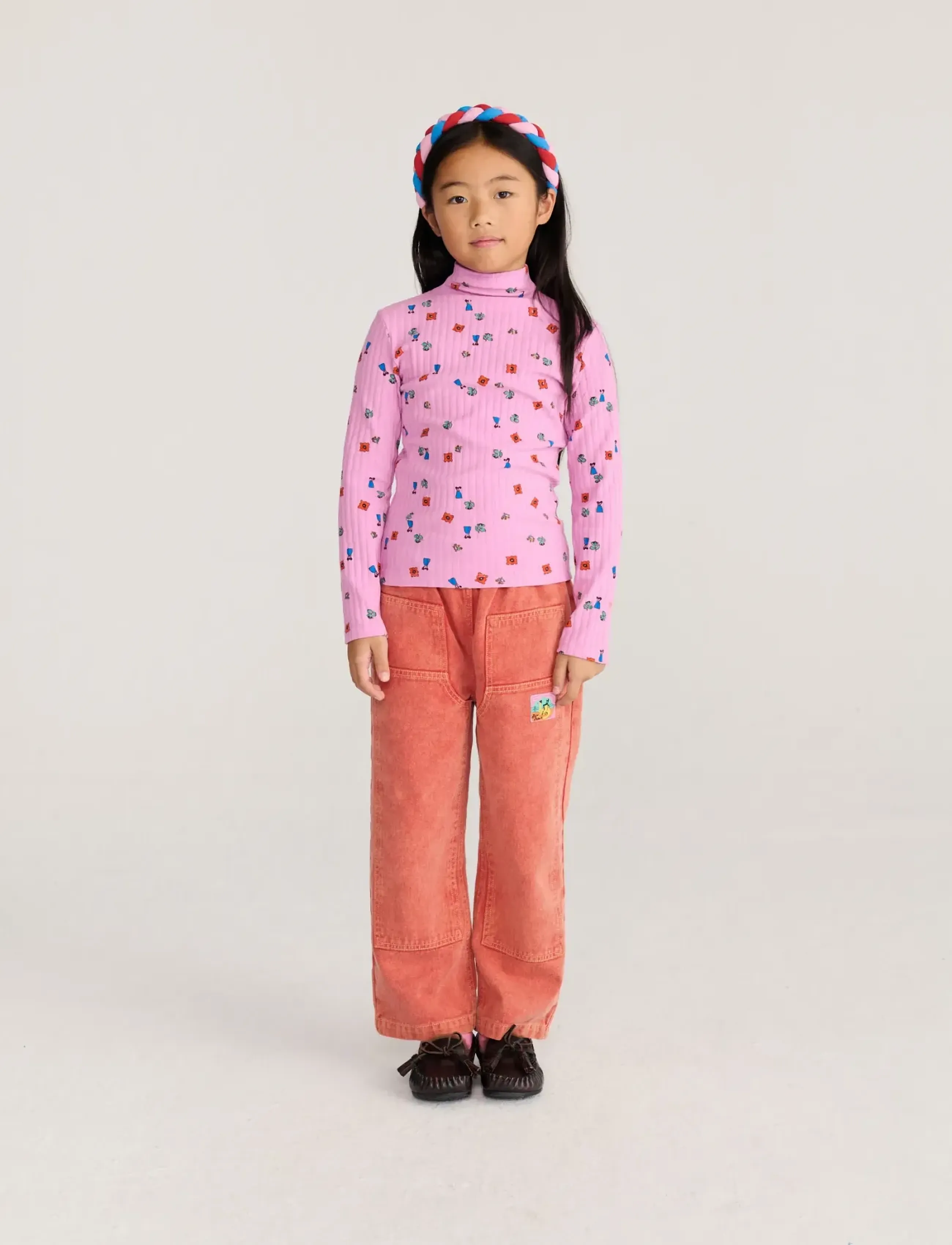 Bobo Choses Blossom all over turtleneck T-shirt - Bobo Choses - PINK / pink/rose