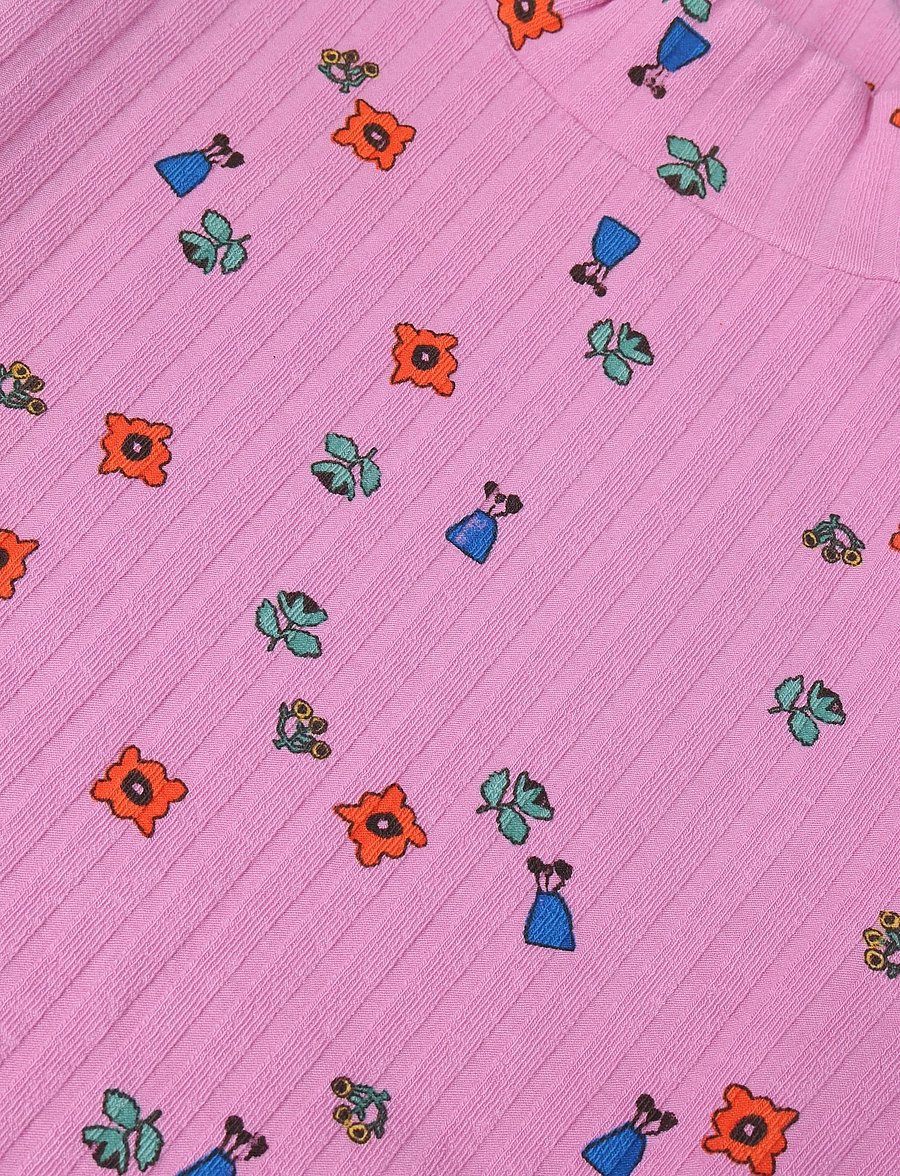 Bobo Choses - Blossom all over turtleneck T-shirt - langærmede t-shirts - pink - 2