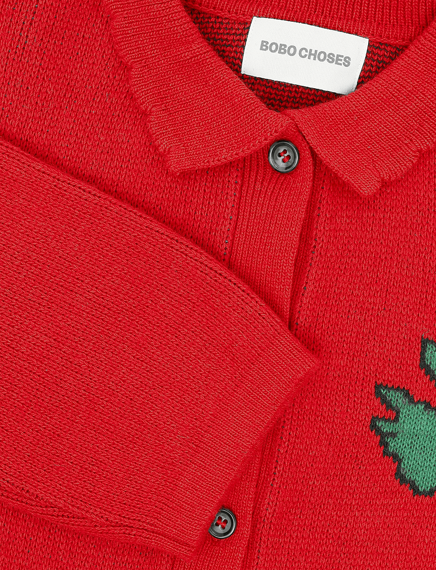 Bobo Choses - Blossom cardigan BC Bobo Choses - cardigans - red - 2