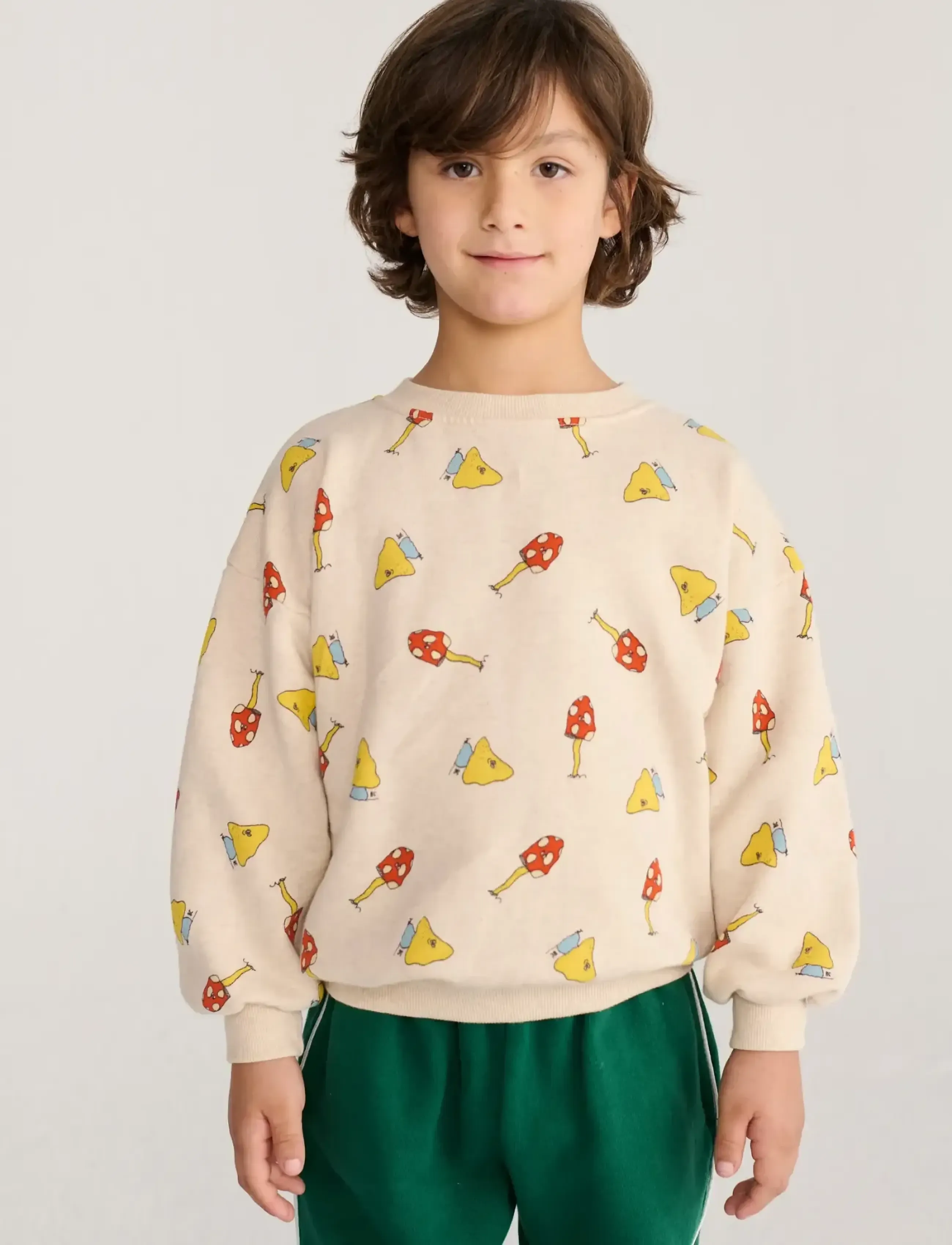 Bobo Choses Mush Monster Duo all over sweatshirt - Bobo Choses - WHITE / white