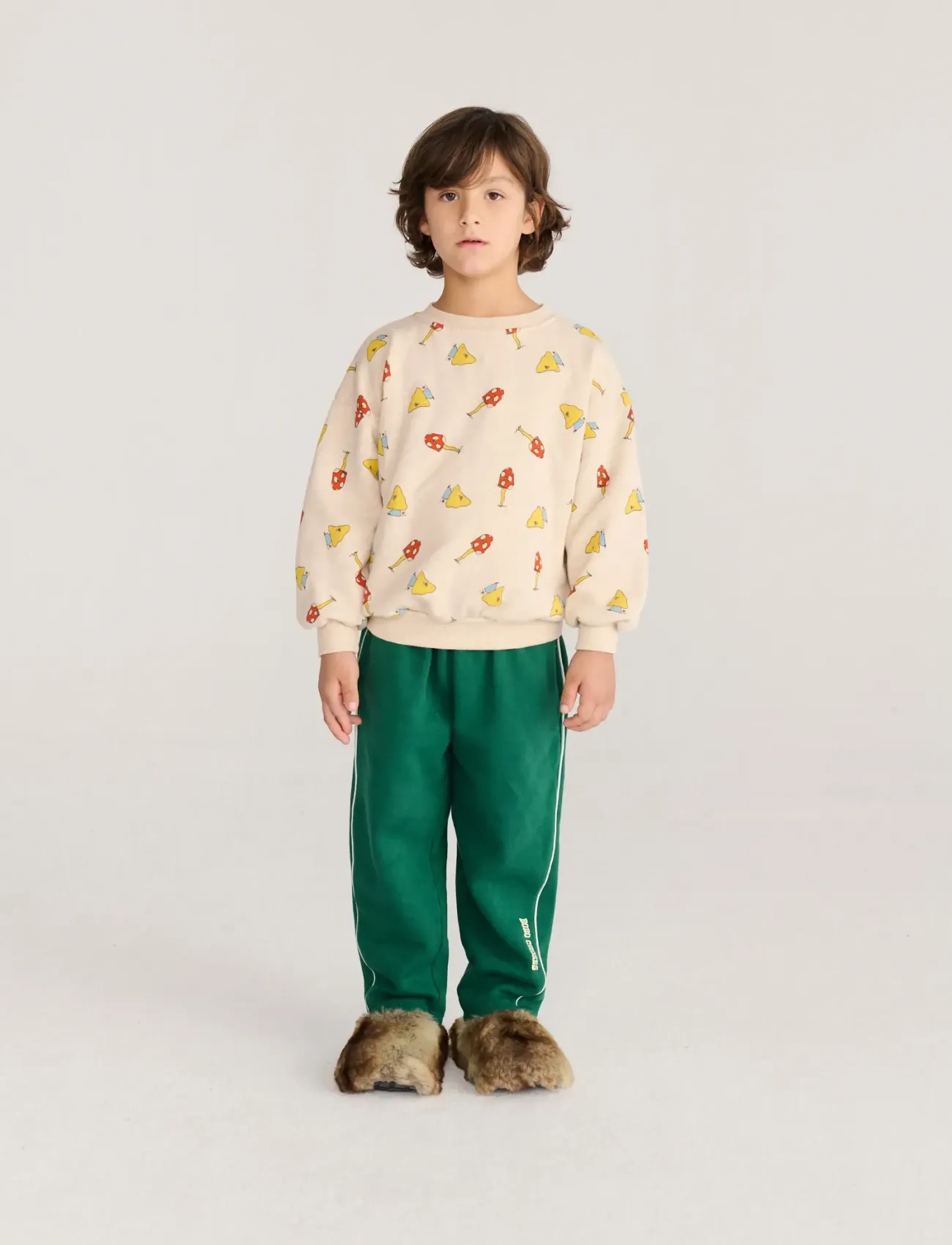 Bobo Choses - Mush Monster Duo all over sweatshirt - sweatshirts - white - 3
