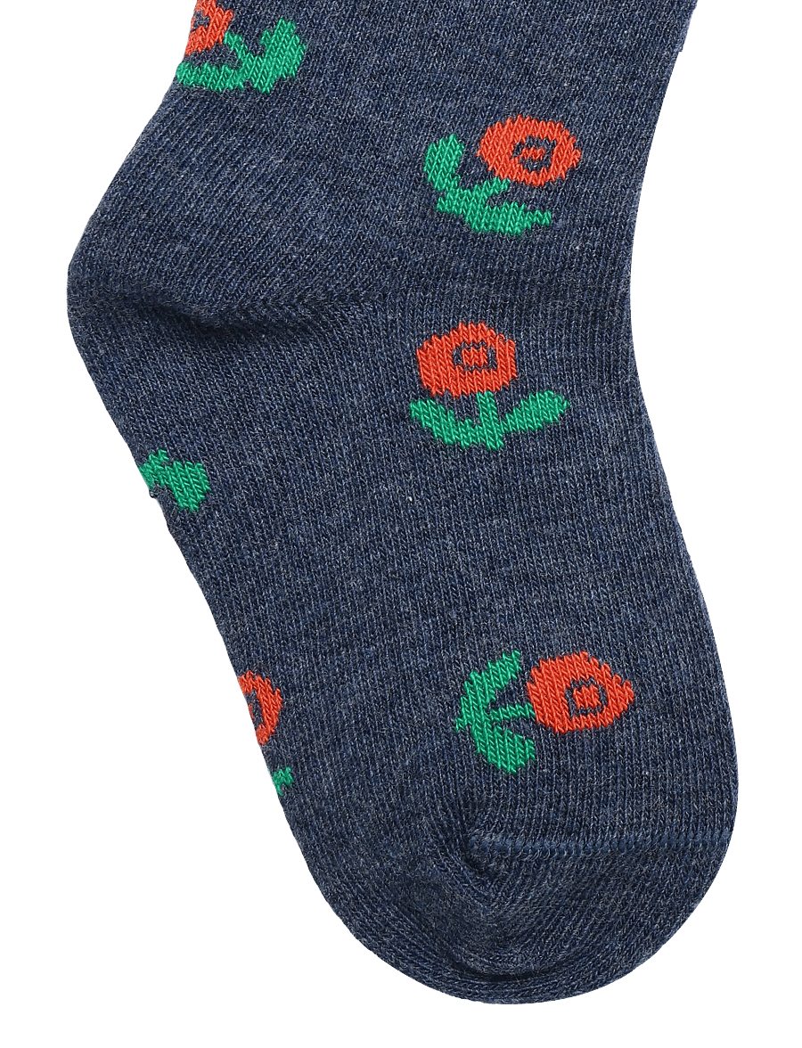 Bobo Choses - Stamp Bloom all over long socks - strümpfe - purple - 1