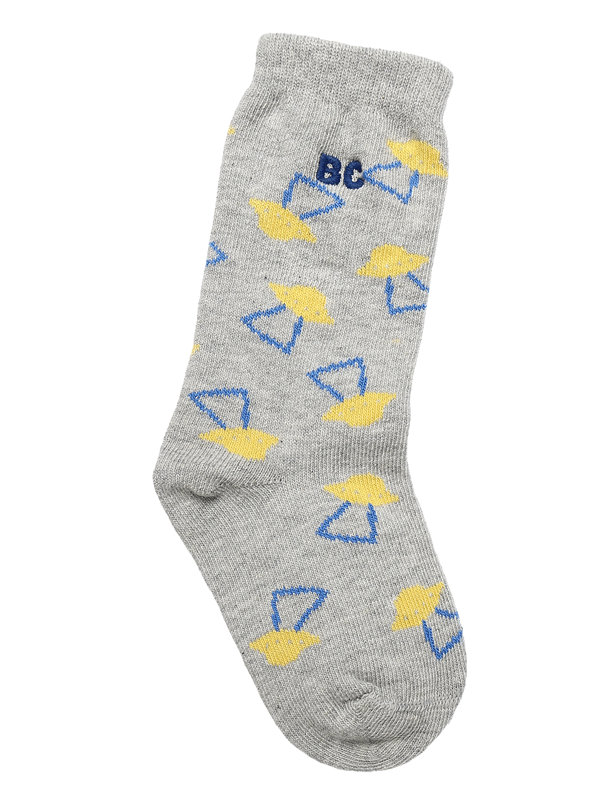 Bobo Choses - Pixel Abduction all over long socks - strümpfe - grey - 1