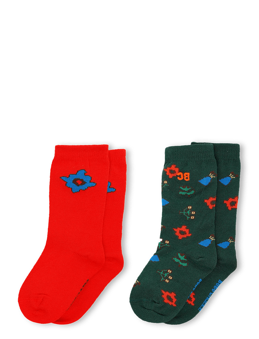 Bobo Choses - Blossom all over socks pack - strümpfe - red - 0