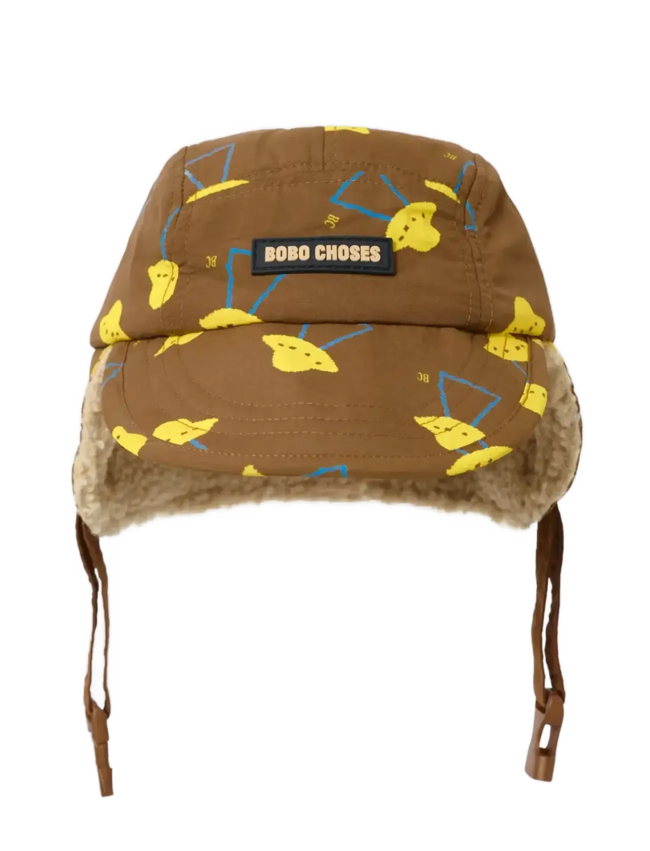 Bobo Choses Pixel Abduction All Over Winter Cap, Kinder, Trapper Wintermütze, Braun, Gr.HEAD50