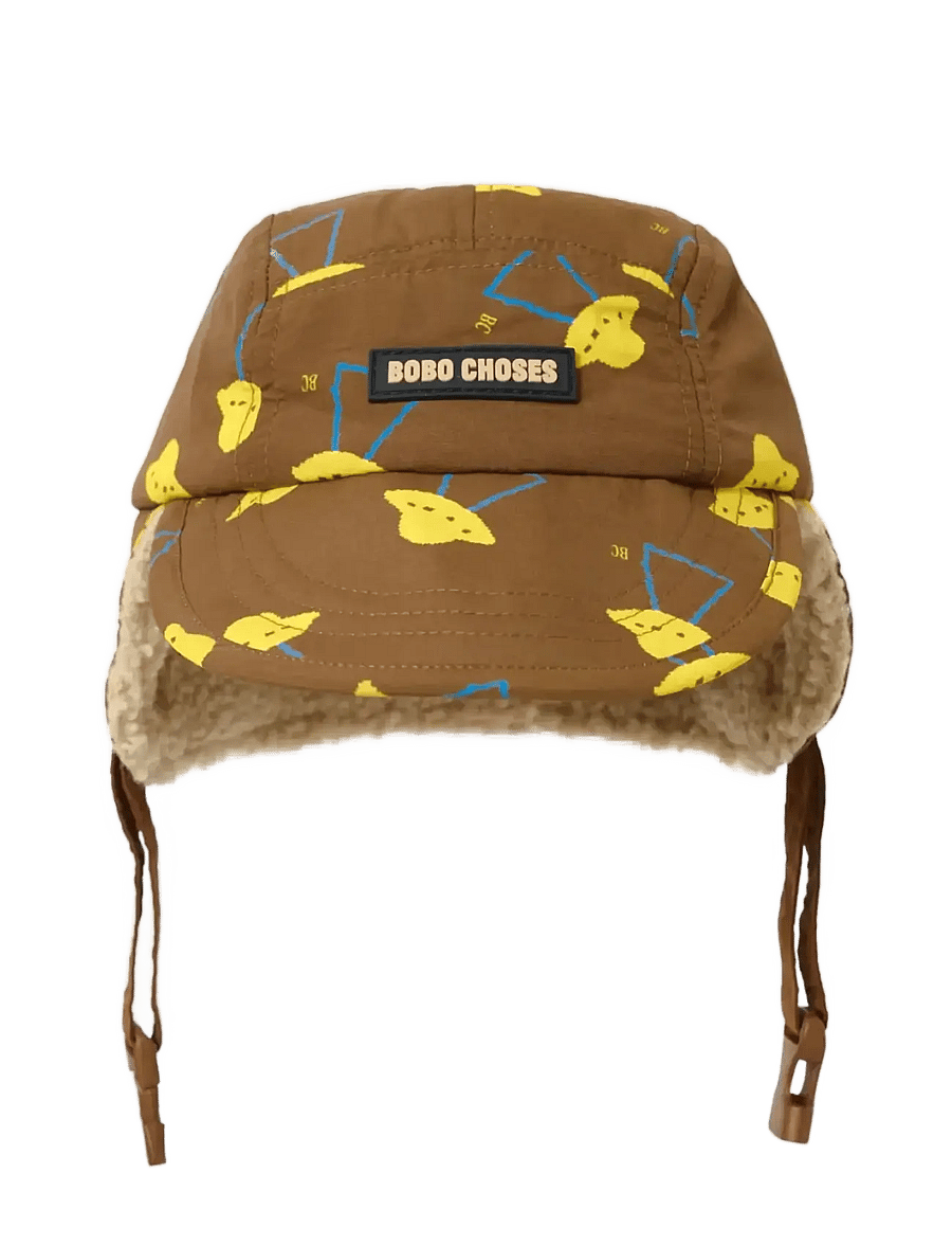 Bobo Choses - Pixel Abduction all over winter cap - talvemütsid - brown - 0