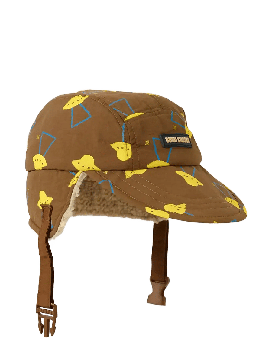 Bobo Choses - Pixel Abduction all over winter cap - talvemütsid - brown - 1