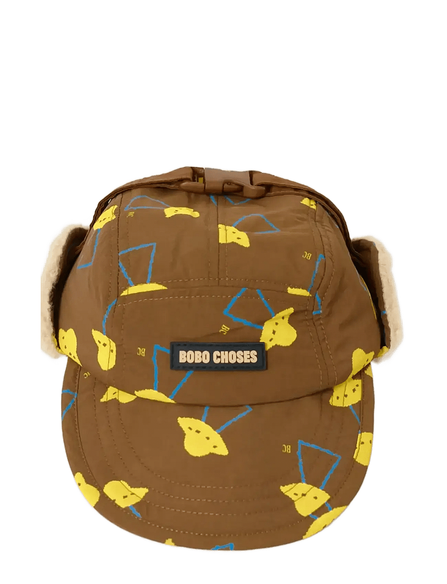 Bobo Choses - Pixel Abduction all over winter cap - talvemütsid - brown - 5