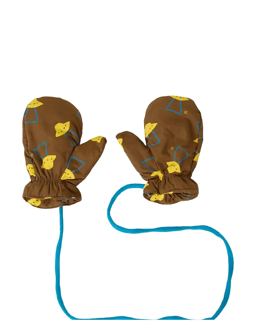 Bobo Choses - Pixel Abduction all over mittens - handschuhe - brown - 1