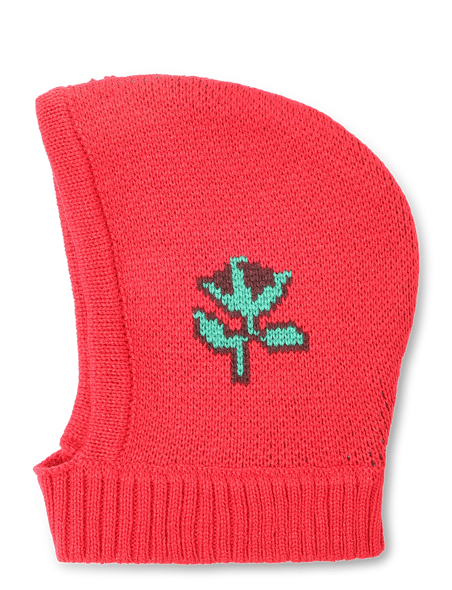 Bobo Choses - Blossom knitted balaclava Bobo Choses - talvised aksessuaarid - red - 0