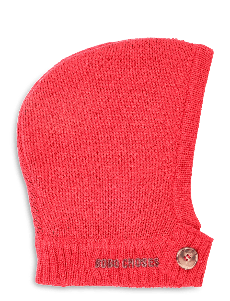 Bobo Choses - Blossom knitted balaclava Bobo Choses - talvised aksessuaarid - red - 1