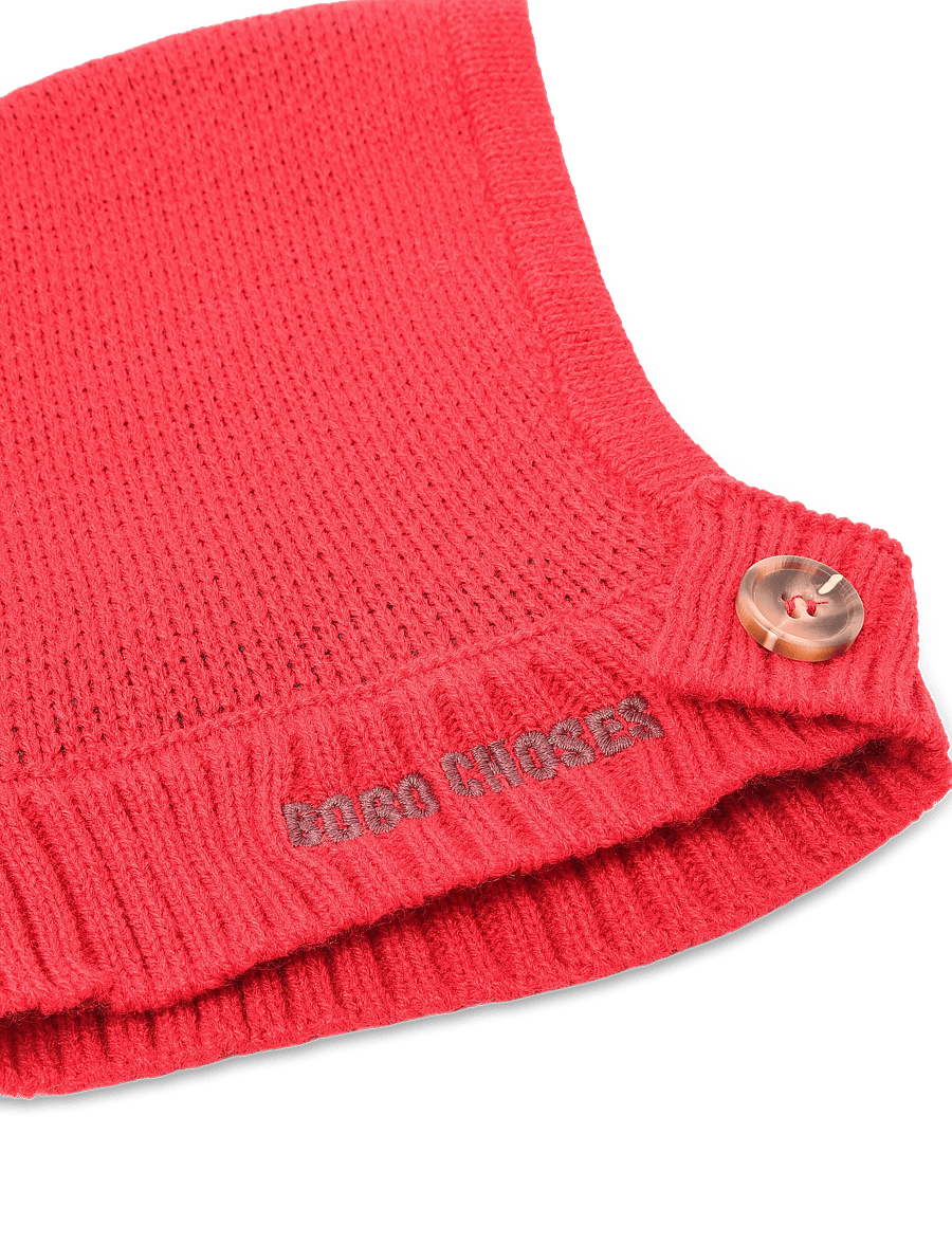 Bobo Choses - Blossom knitted balaclava Bobo Choses - talvised aksessuaarid - red - 2