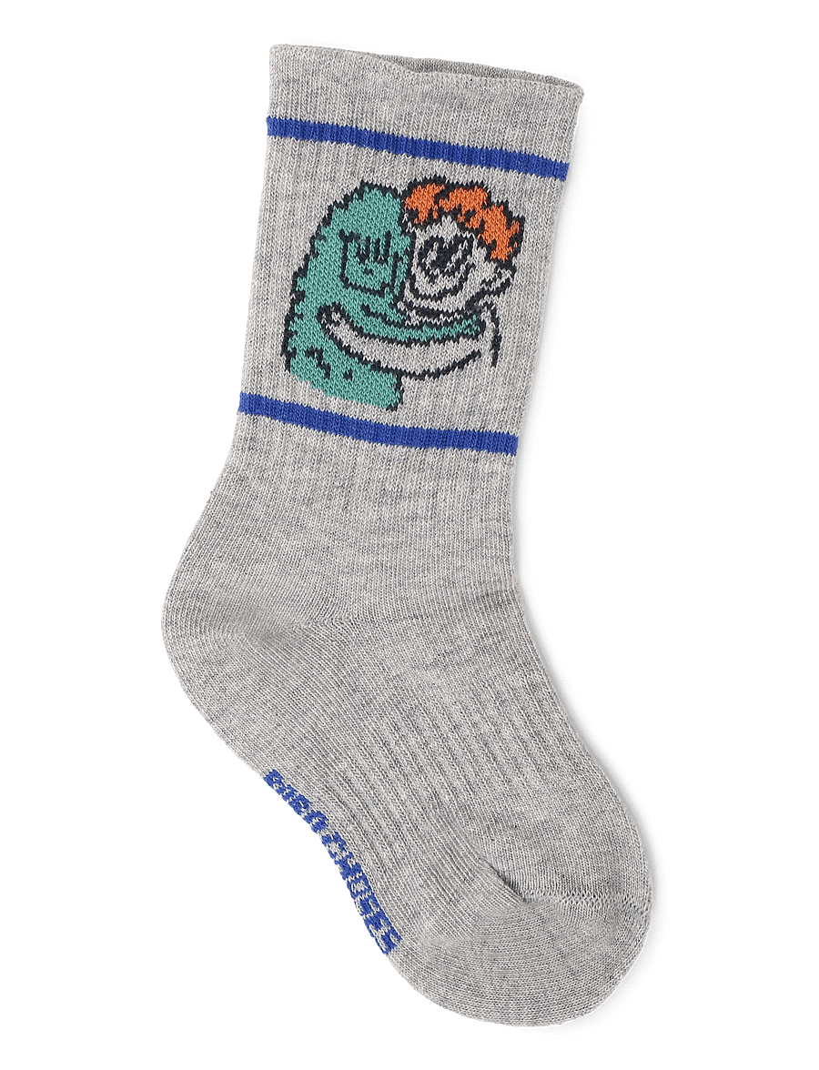 Bobo Choses - Hug Hairy Monster short socks - sokid - grey - 1