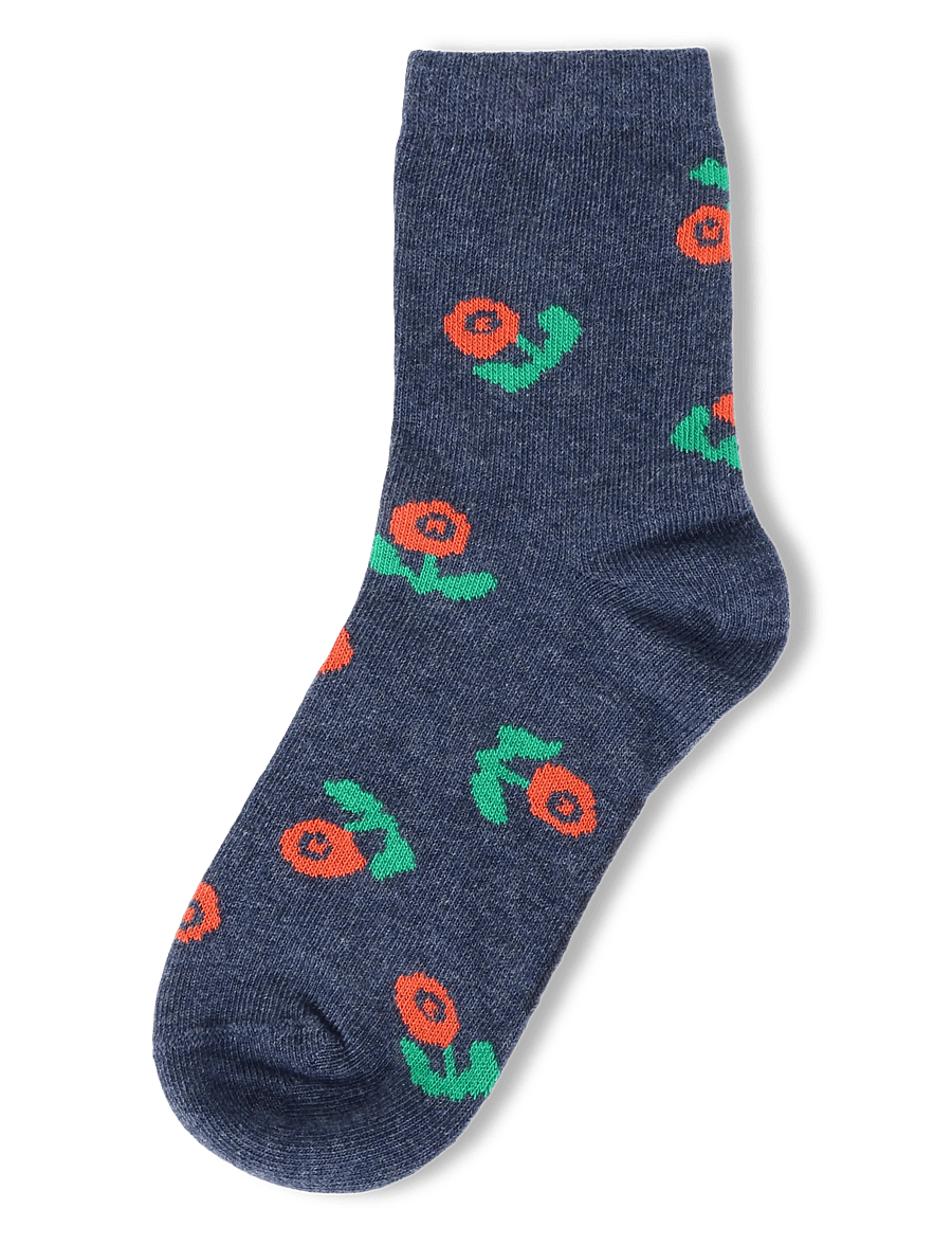 Bobo Choses - Stamp Bloom all over short socks - sokid - purple - 0