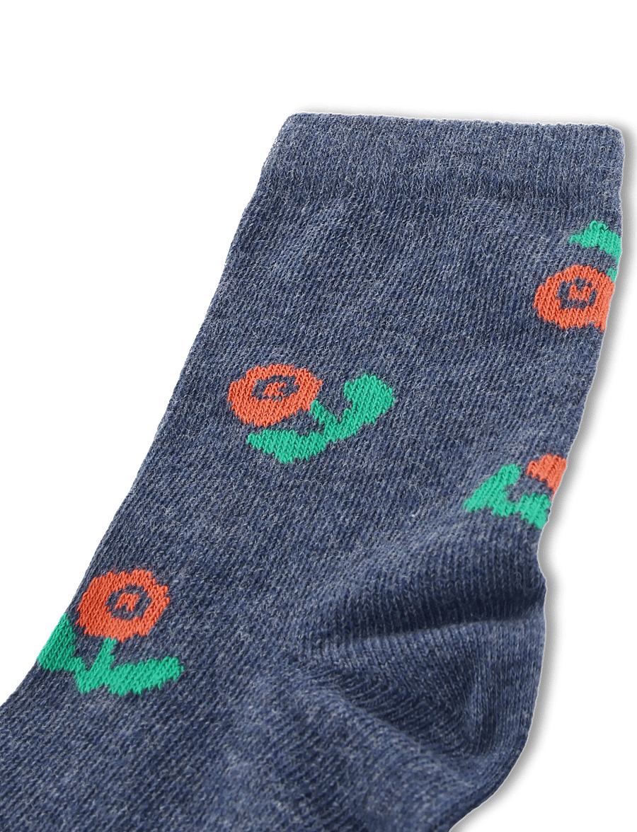Bobo Choses - Stamp Bloom all over short socks - sokid - purple - 2