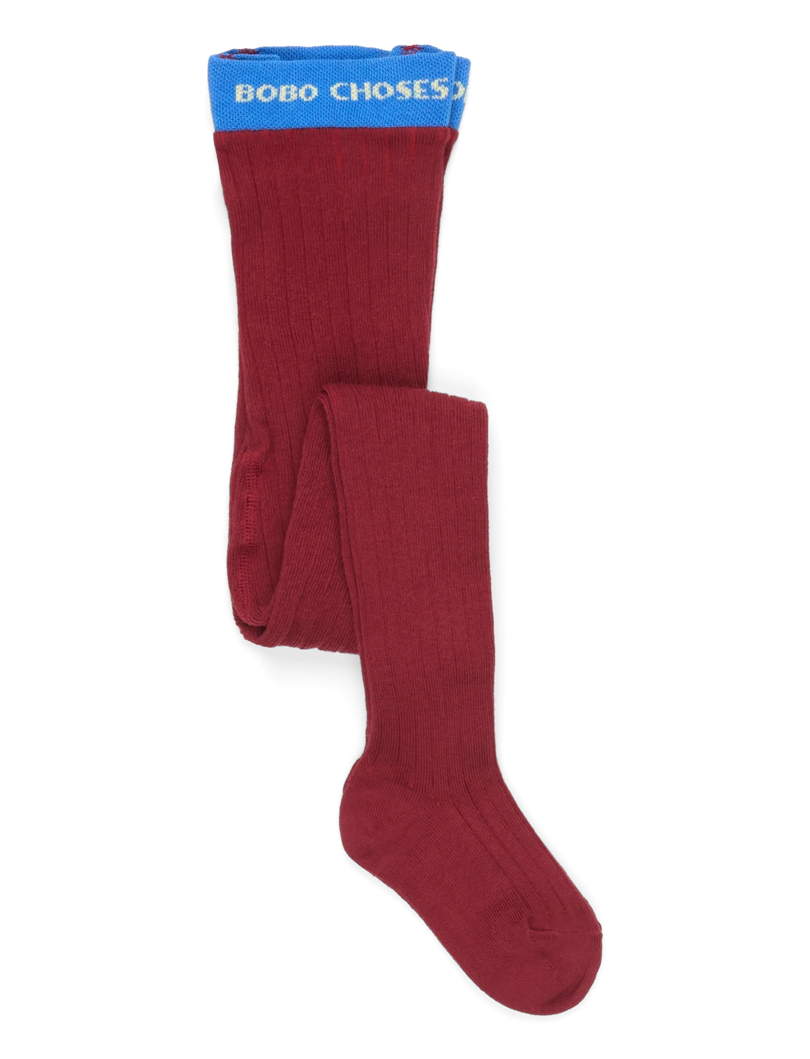 Bobo Choses Bobo Choses ribbed tights BC - Tøj - RED / red