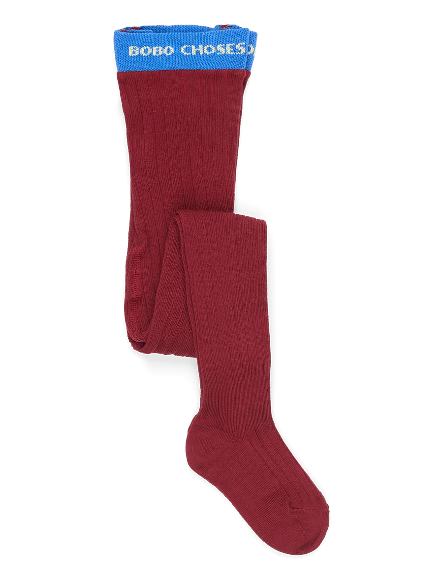 Bobo Choses - Bobo Choses ribbed tights BC - strømpebukser - red - 0