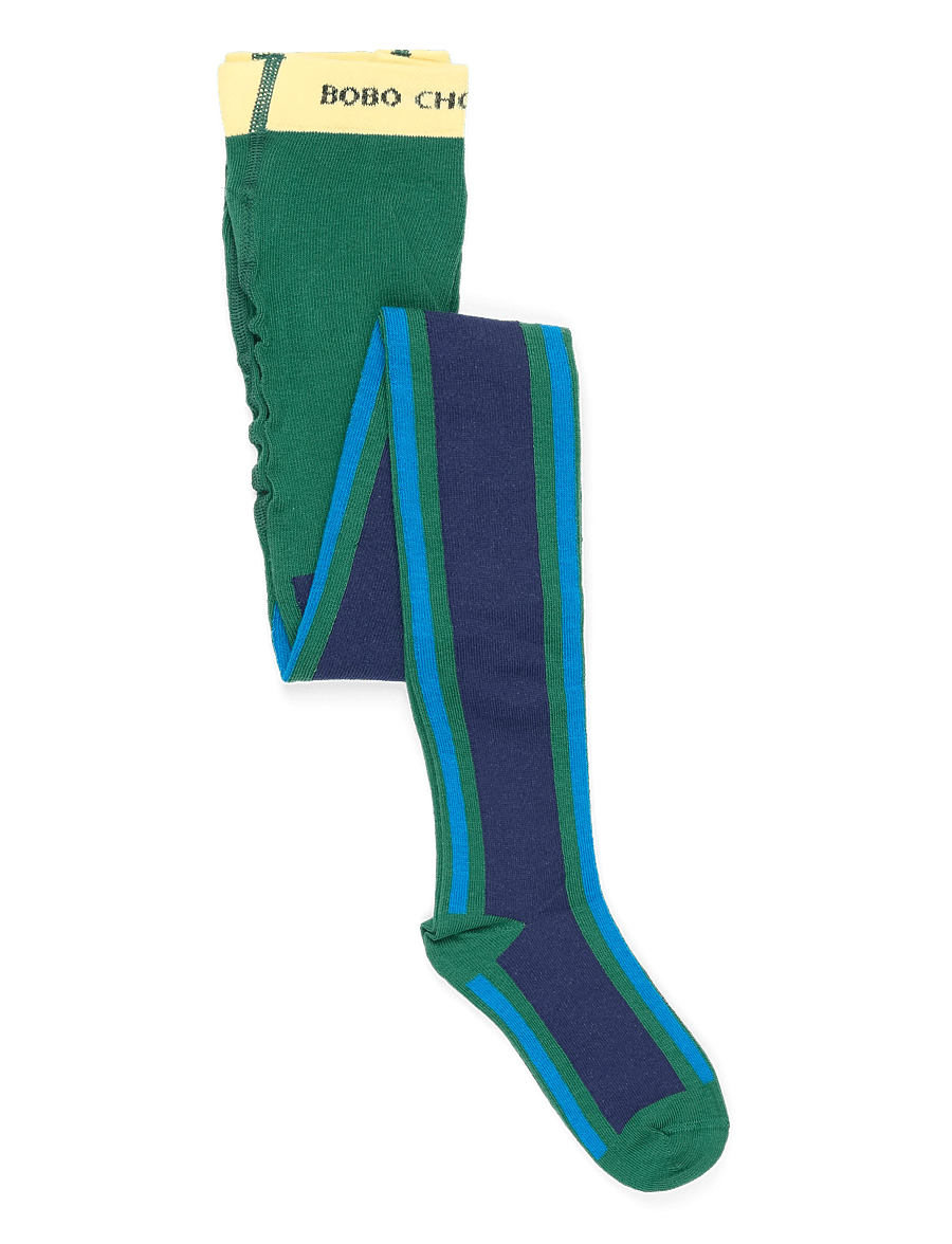 Bobo Choses - Bobo Choses color block tights - strømpebukser - green - 0