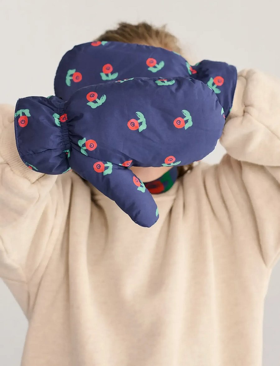 Bobo Choses - Stamp Bloom all over mittens - handschuhe - navy - 0